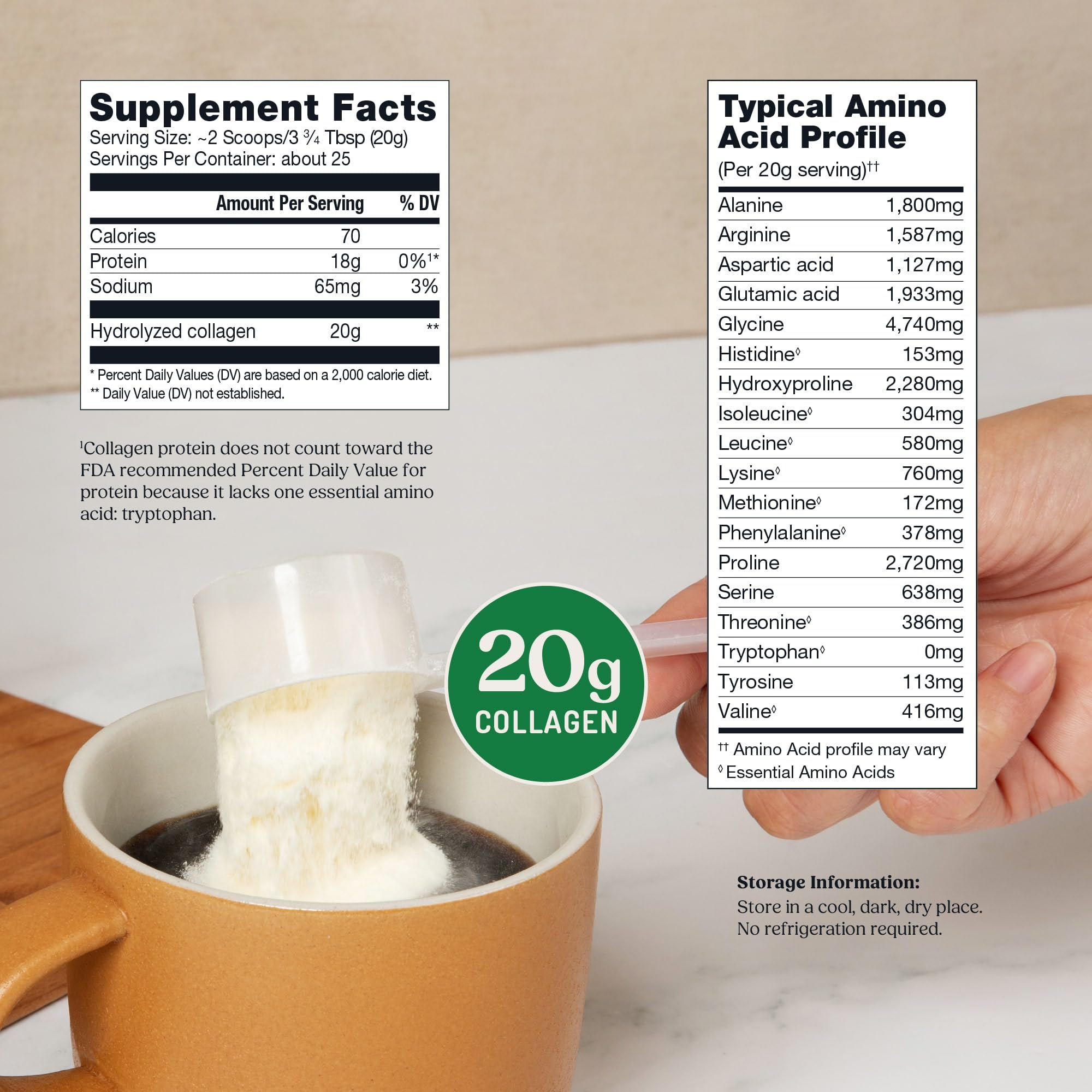 Bulletproof Unflavored Collagen Peptides Protein Powder 17 6 - Bulletproof Official Imagery - 3