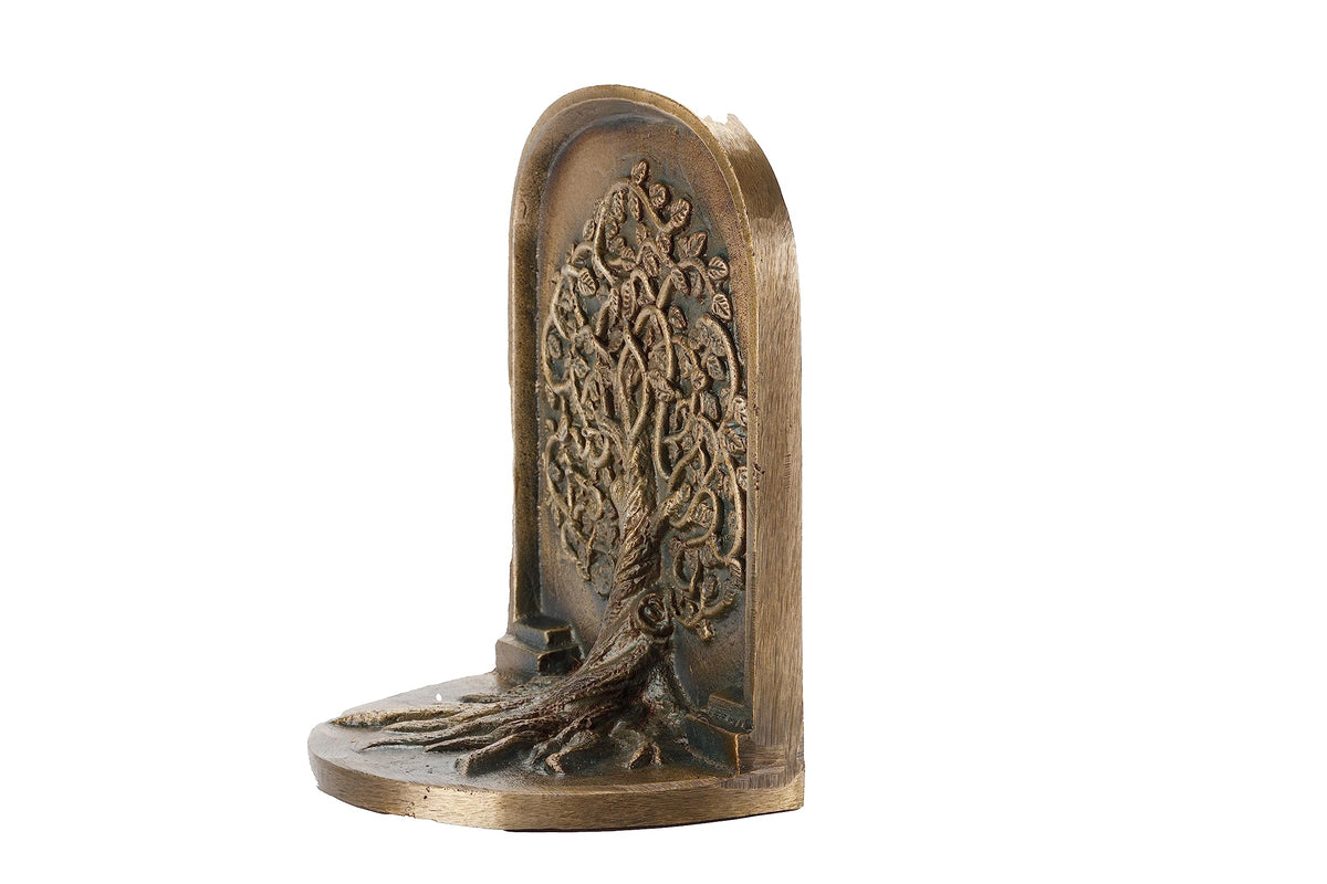 Tree of Life Bookends Antique Brass 2 Decorative Bookends - CRAFTSMAN ROAD Official Imagery - 6