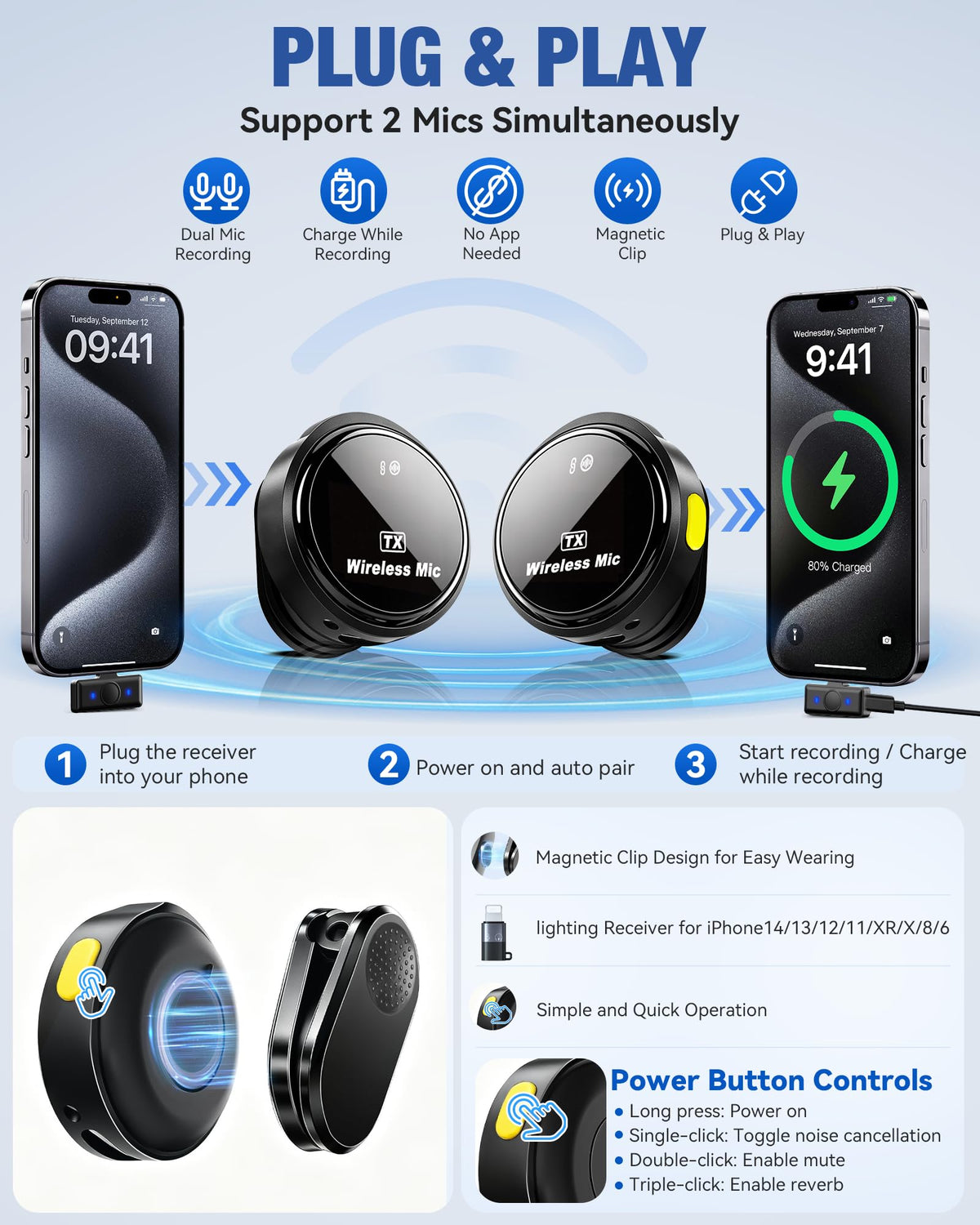Content Creator Essentials Vlogging Kit for iPhone Android - HUOMU Official Imagery - 5