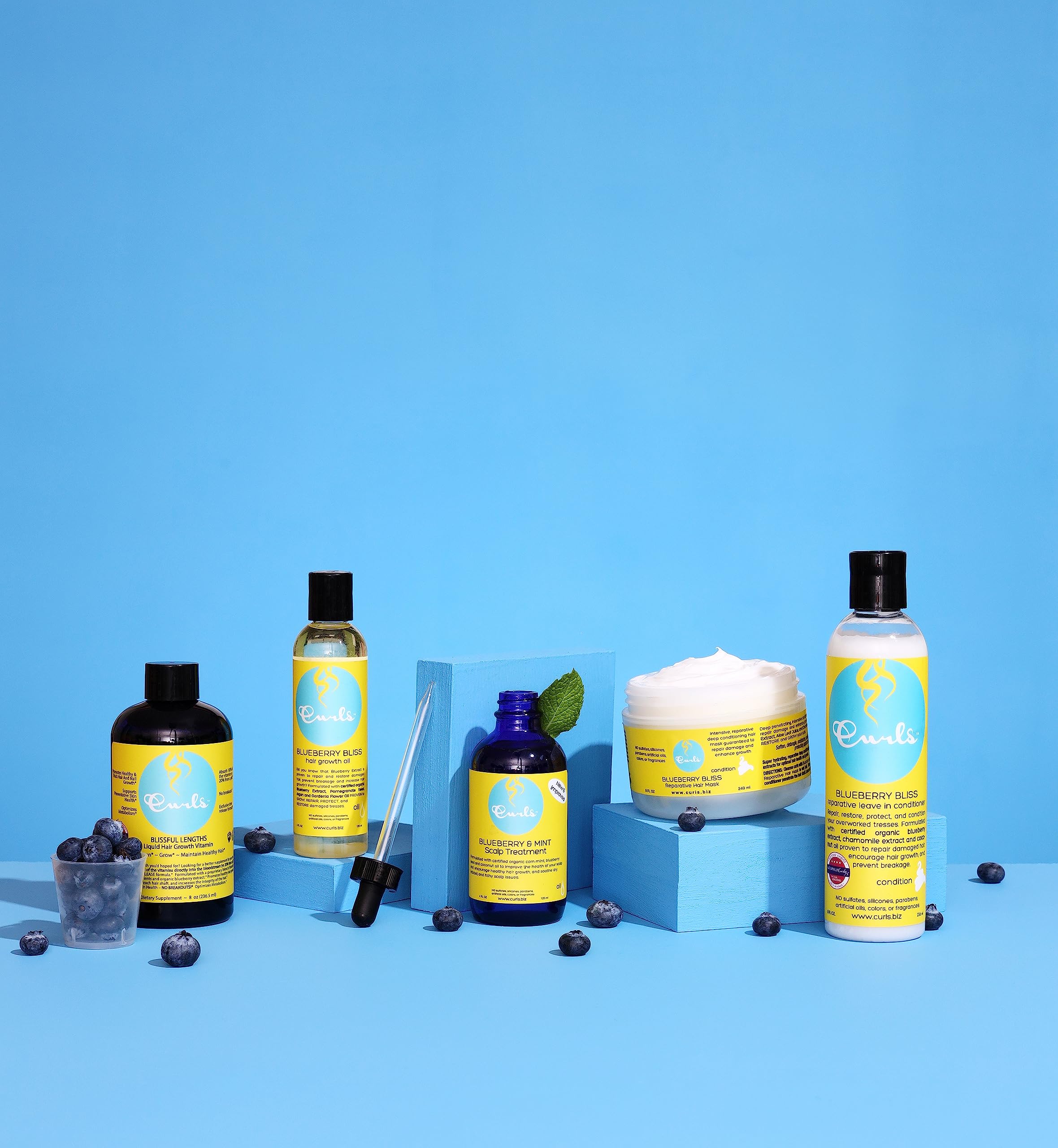Curls Blueberry Bliss Reparative Leave In Conditioner - Repair Damage and - Curls Official Product View 5