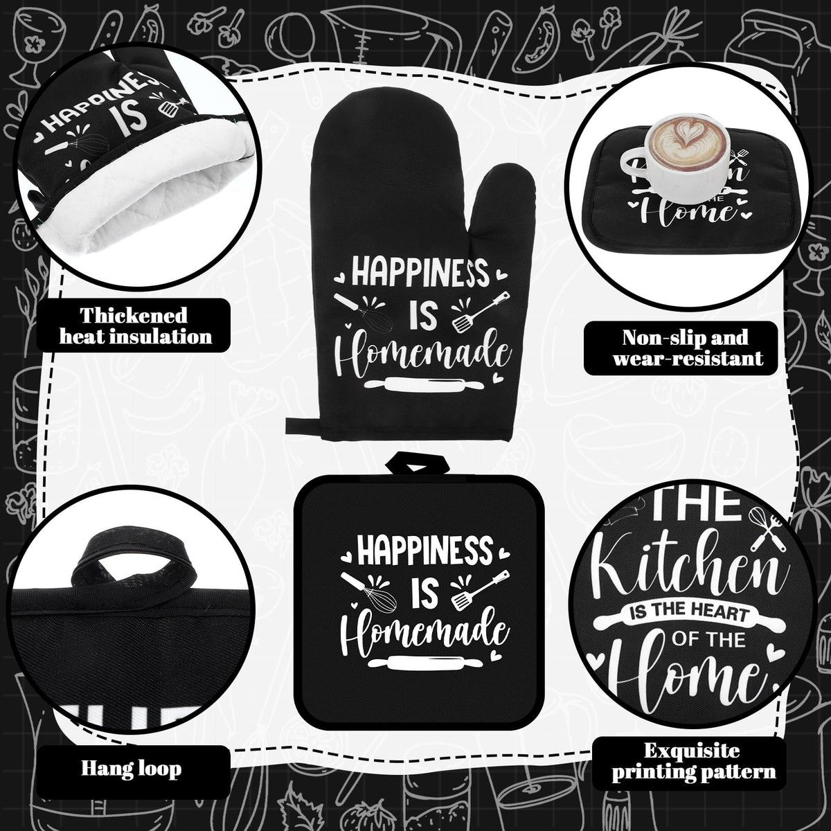 Fourluoo 10 Pcs Farmhouse Kitchen Decor and Accessories Set - Fourluoo Official Imagery - 7