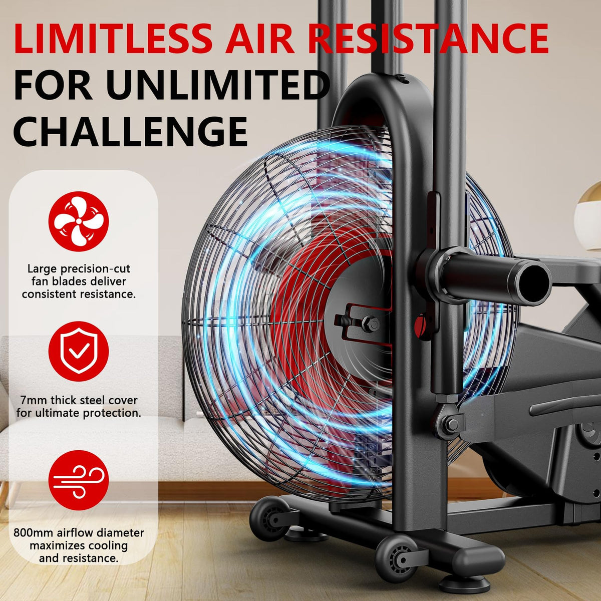 Wenoker Exercise Bike Air Bike with Smart APP ISCC PLUS - Wenoker Official Imagery - 5