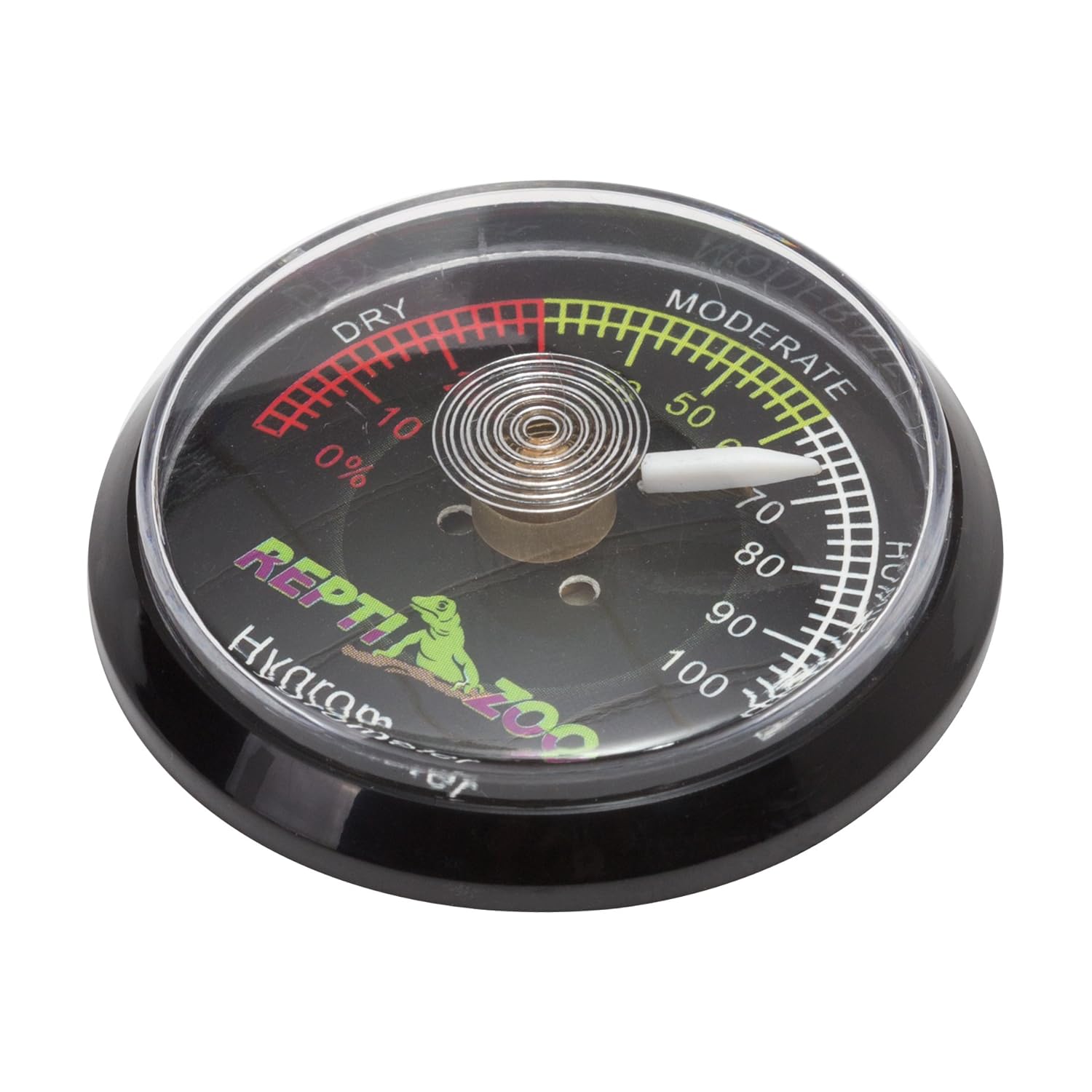 REPTI ZOO reptile terrarium hygrometer with dial gauge for monitoring humidity levels in pet reptile enclosures.
