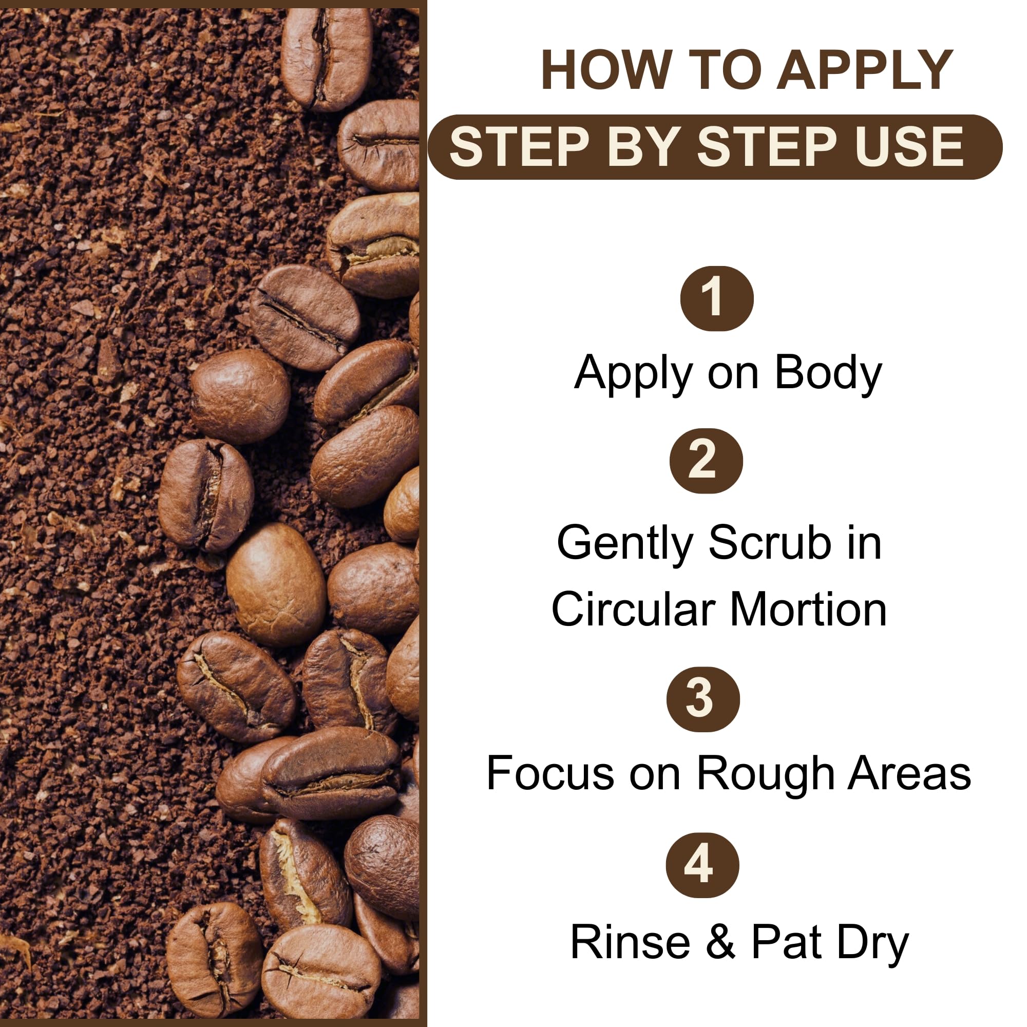 Three Bloosoms Coffee Scrub Body Exfoliator - 350g Anti Cellulite & Anti aging & Rem - Three Bloosoms Official Product View 7