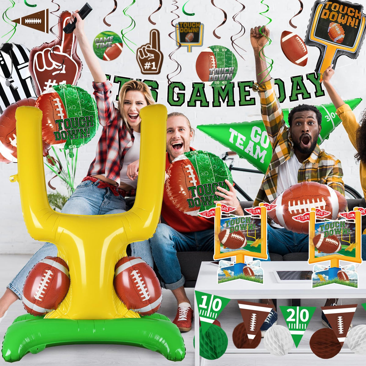 Football Party Decorations Kit Tailgate Football Birthday - Gatherfun Official Imagery - 6