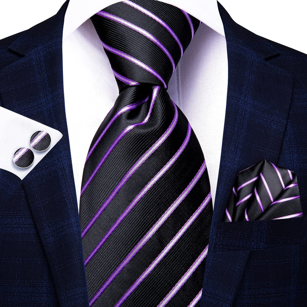 Hi Tie Lot 5 Pcs Gift Box Mens Tie Set Necktie with Pocket - Hi-Tie Official Imagery - 5