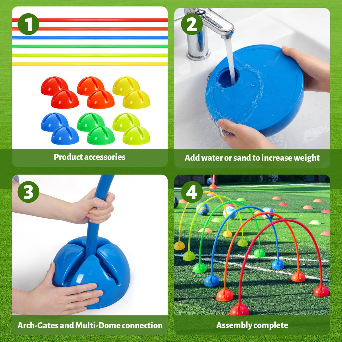 Hiboom 6 Set Obstacle Course Agility PE Equipment for - Hiboom Official Imagery - 6