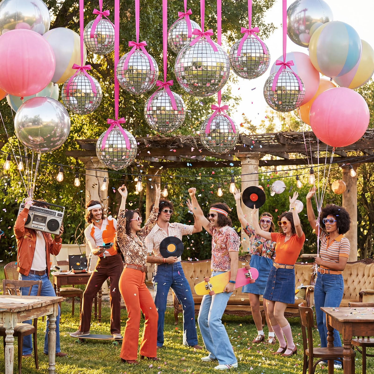 Jenaai 30 Set Round Foil Balloons Bulk 22 Inch 4d Metallic - Jenaai Official Imagery - 8