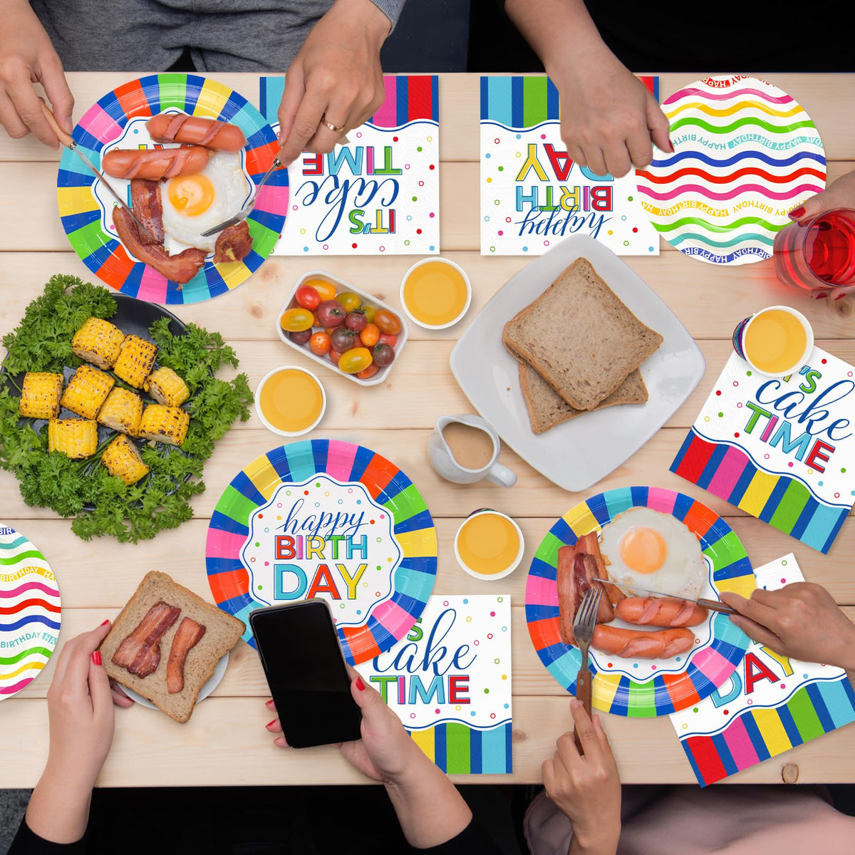 Happy Birthday Party Supplies Colorful Waves Birthday - DYLIVeS Official Imagery - 7