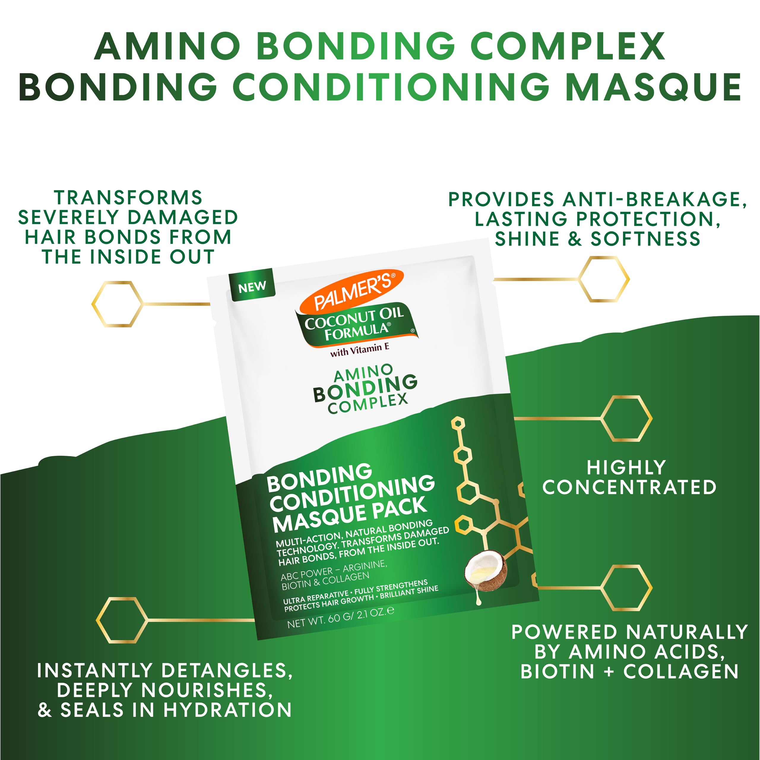 Palmer's Amino Bonding Hair Mask, Intense Conditioning Masque - Palmer's Official Product View 3
