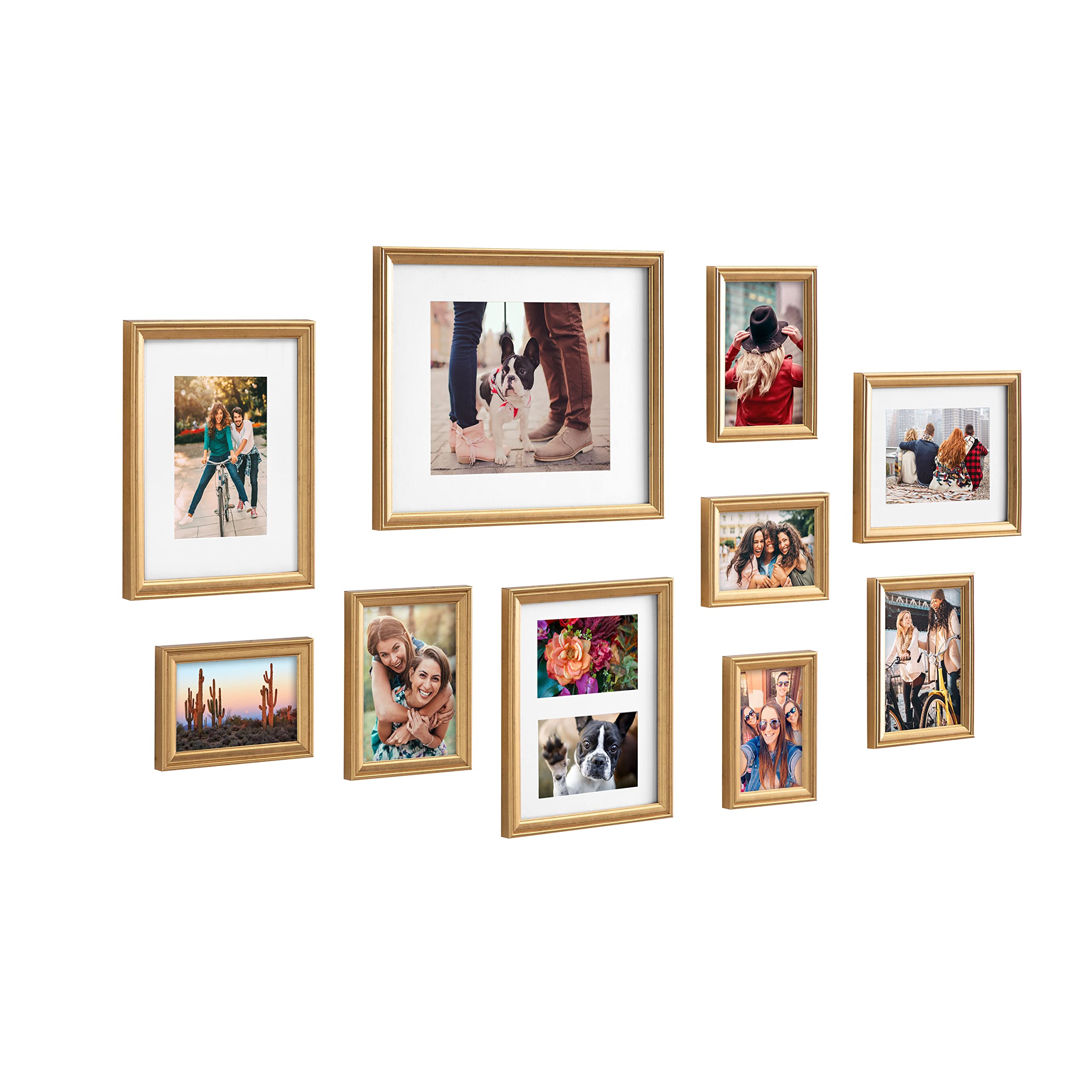 Kate and Laurel Adlynn Photo Frame Set, Set of 10, Varying - Product Imagery