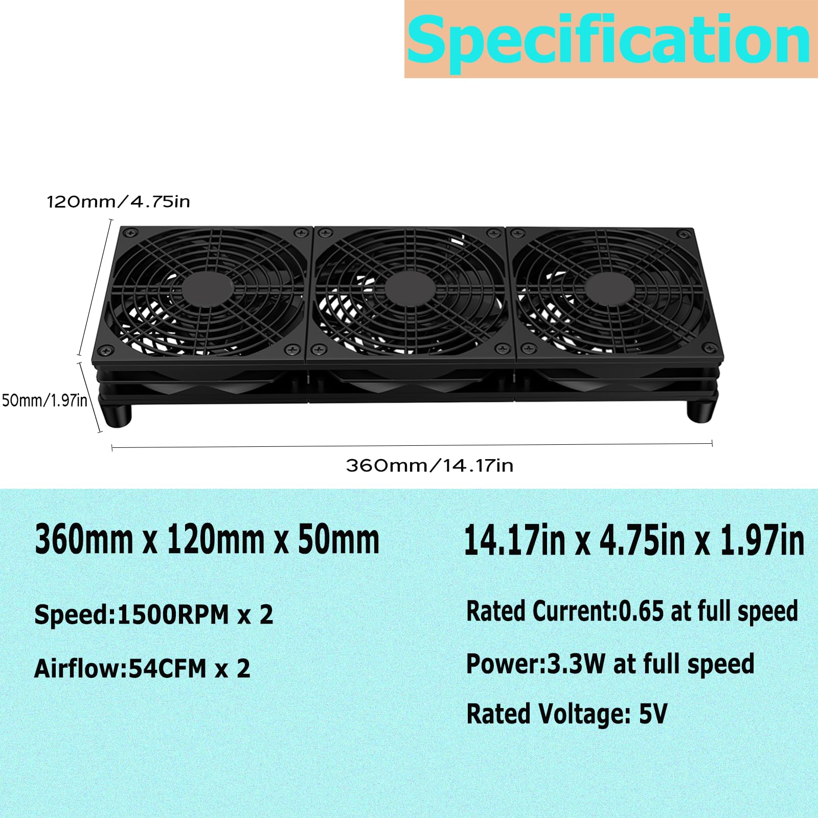 VTRETU MINING VTRETU Router Cooling Fan for Computer Cooler Audio Video Network - VTRETU MINING Official Product View 5