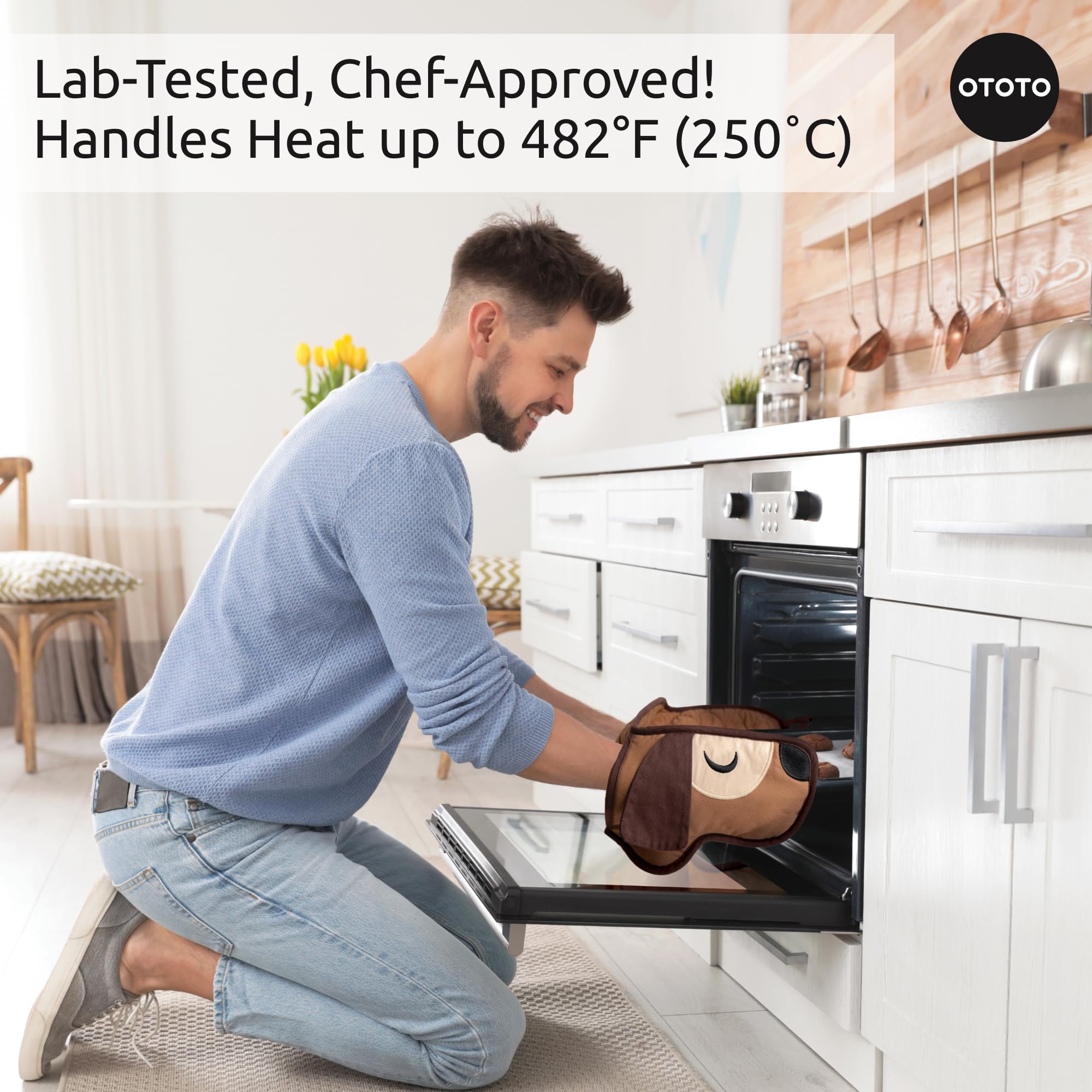 OTOTO Hot-Dog Double Oven Mitts Cute Funny - Gifts for Dog Lovers, Dac - View 6