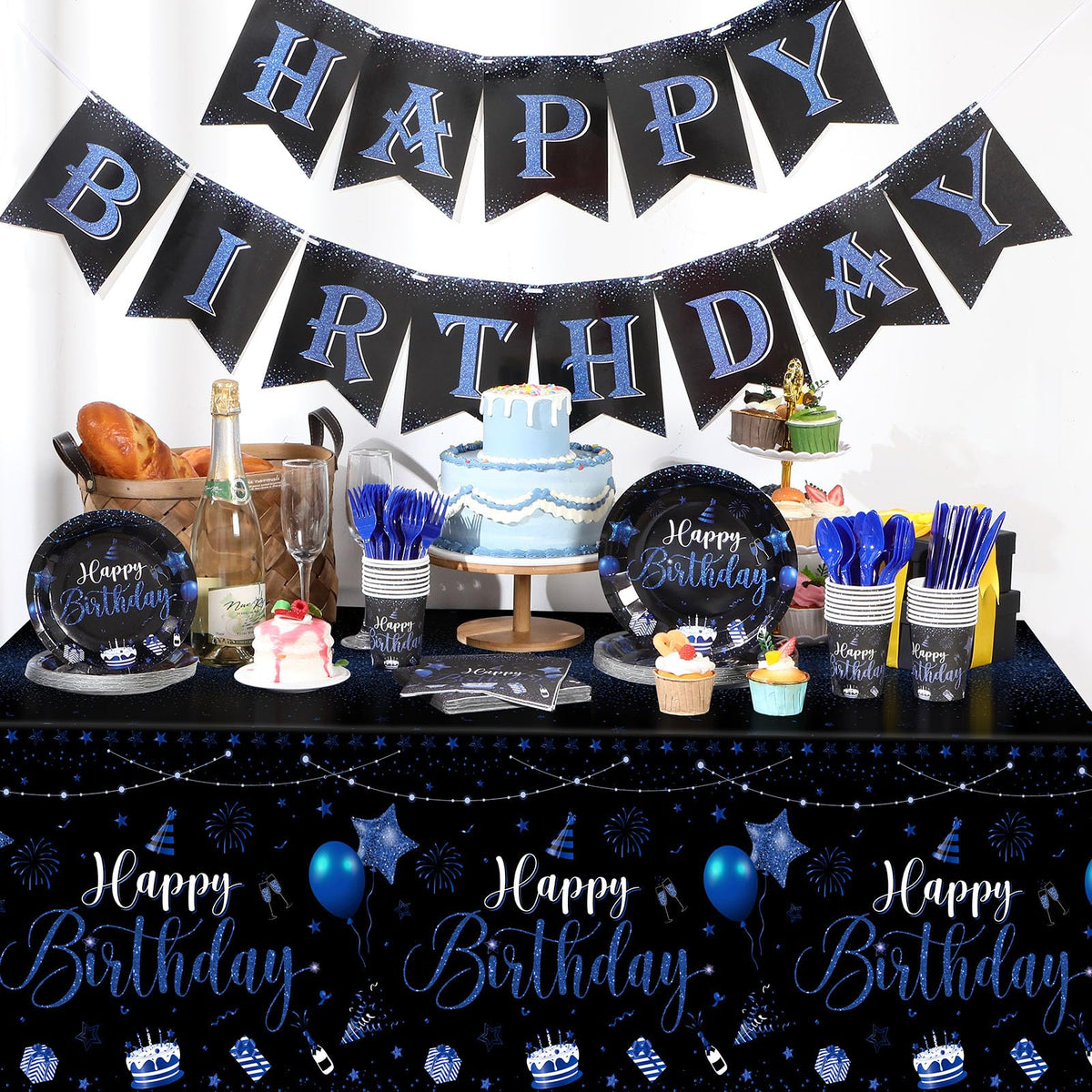 Vesici 171 Pcs Happy Birthday Party Supplies 24 Set Table - Vesici Official Imagery - 5