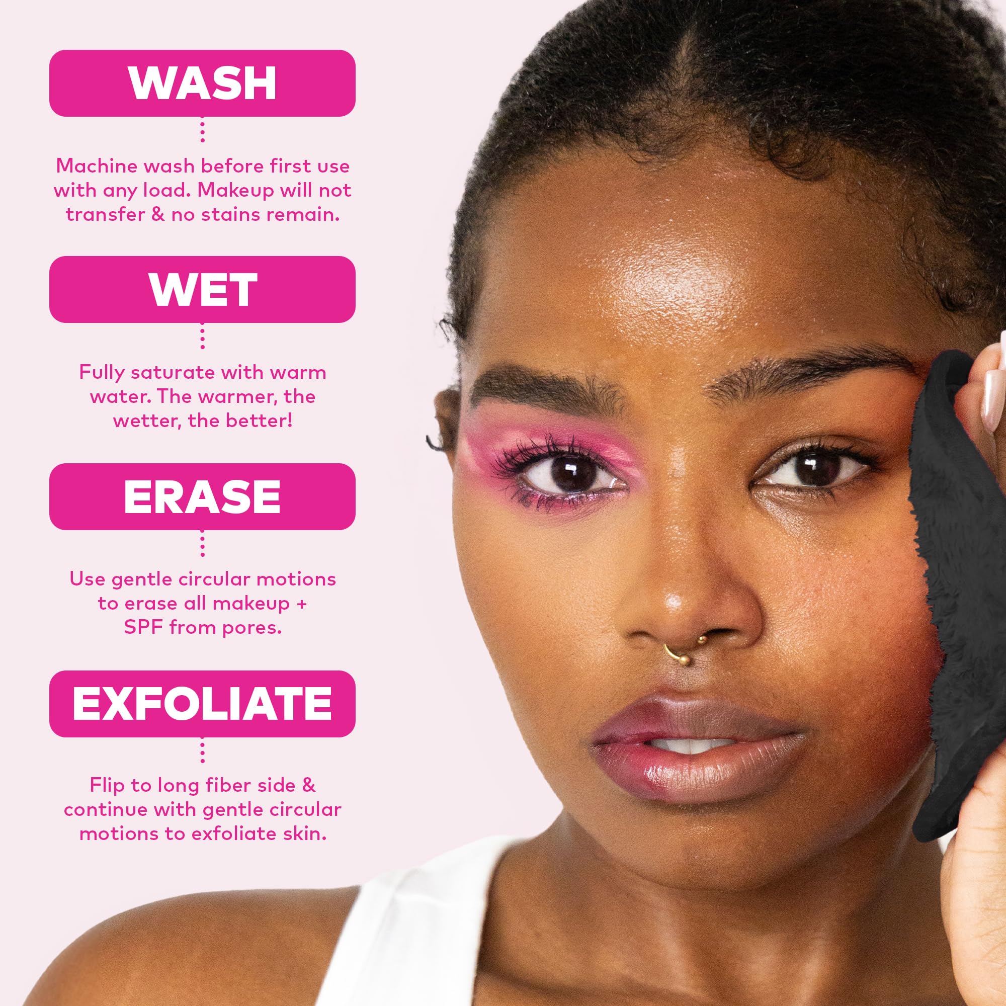 The Original MakeUp Eraser 7-Day Set, Erase All Makeup with Just Water, Including Waterproof Mascara, Eyeliner, Foundation, Lipstick, Sunscreen, and More! Harry Potter, 7ct