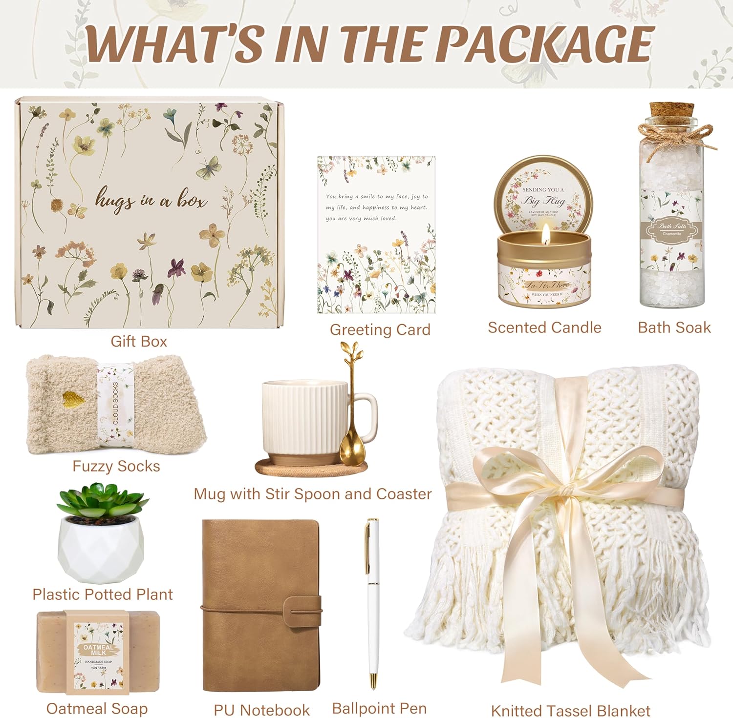 Lepiche Get Well Soon self-care gift box for women in ivory, featuring wellness items and thoughtful birthday gift presentation.