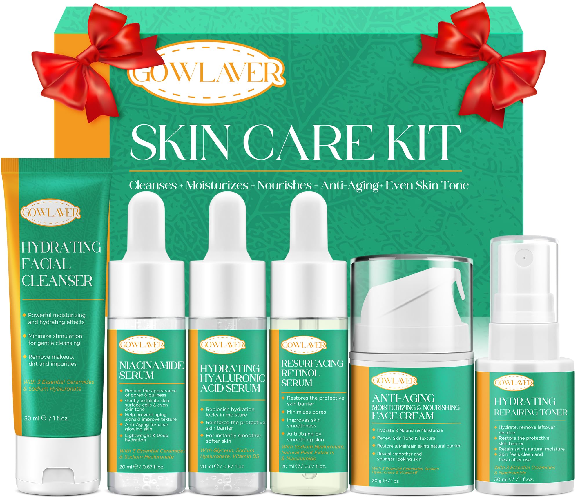 Lifting &amp; Firming Anti-Aging Skin Care Set Kit for Women - GOWLAVER