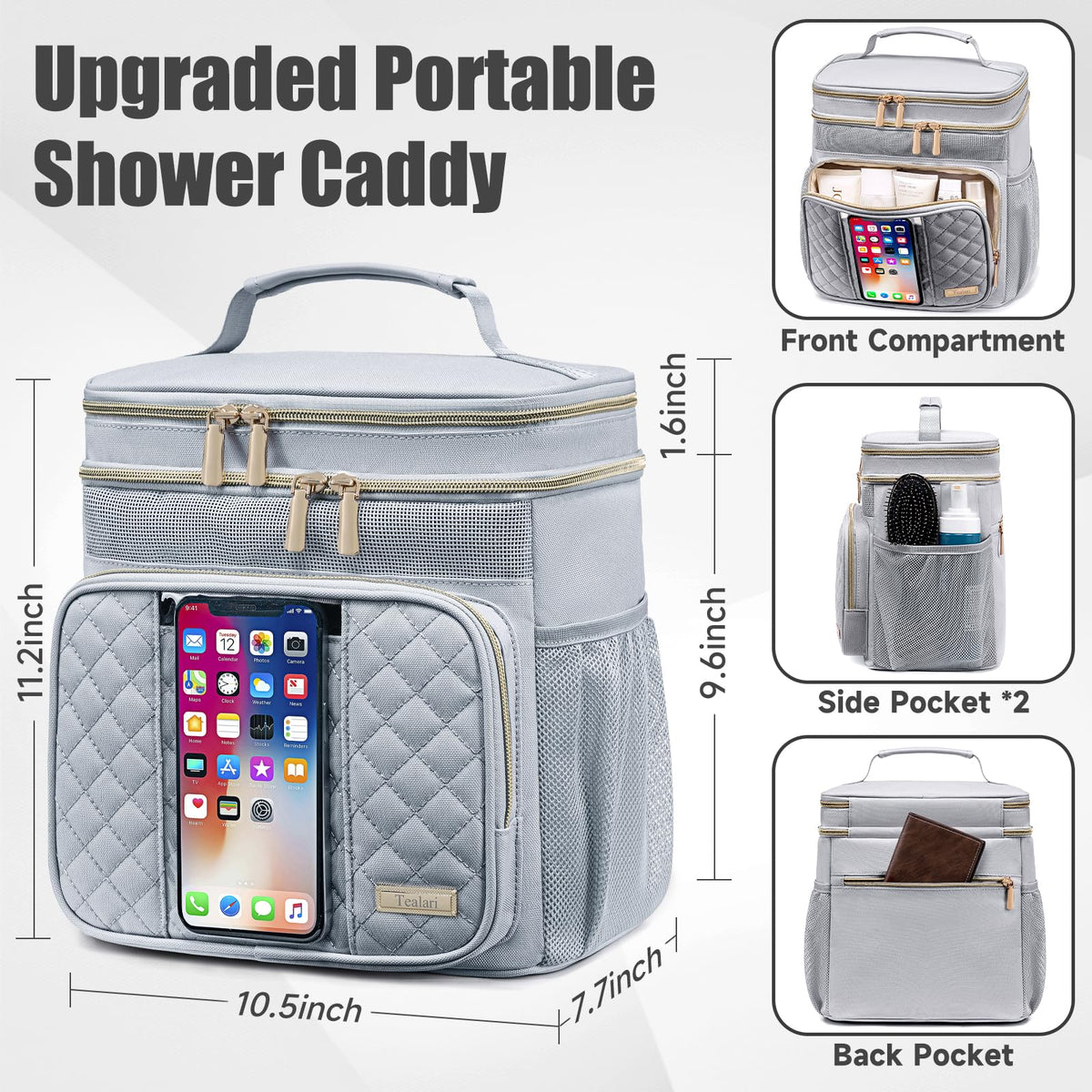 Tealari Large Toiletry Bag for Women Men Bathroom Bag Water - Tealari Official Imagery - 5