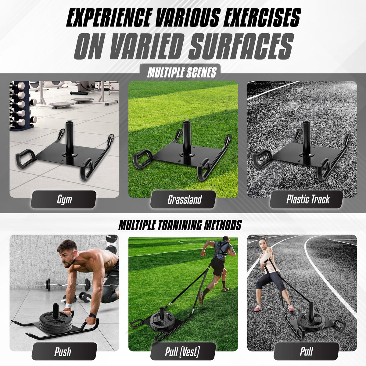 Yes4All Weighted Training Pull Sled with Vest Steel Buckle - Premium Selection Official Imagery - 6