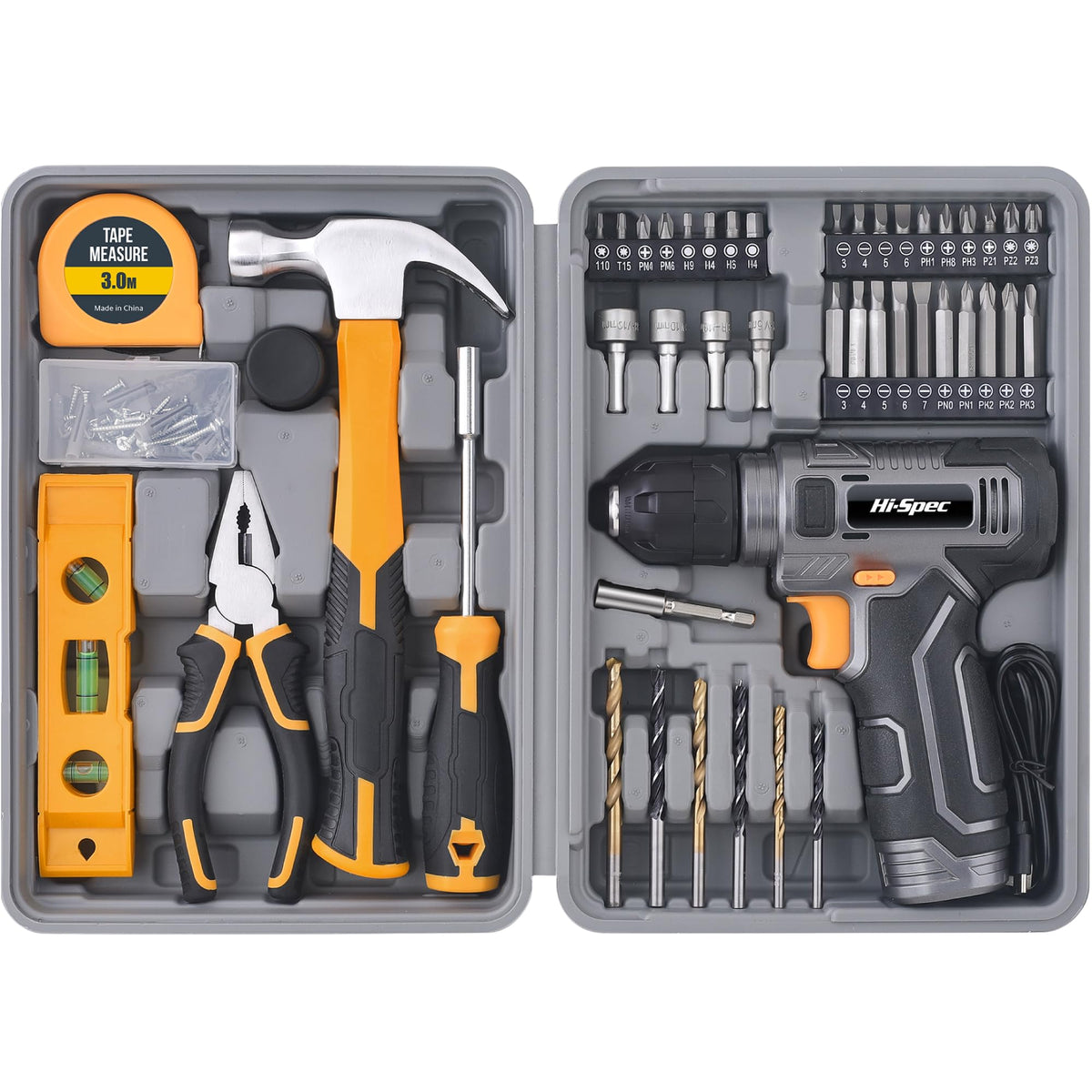 Hi Spec 8V Cordless Drill Set Household Tool Kit - Hi-Spec Official Imagery - 2