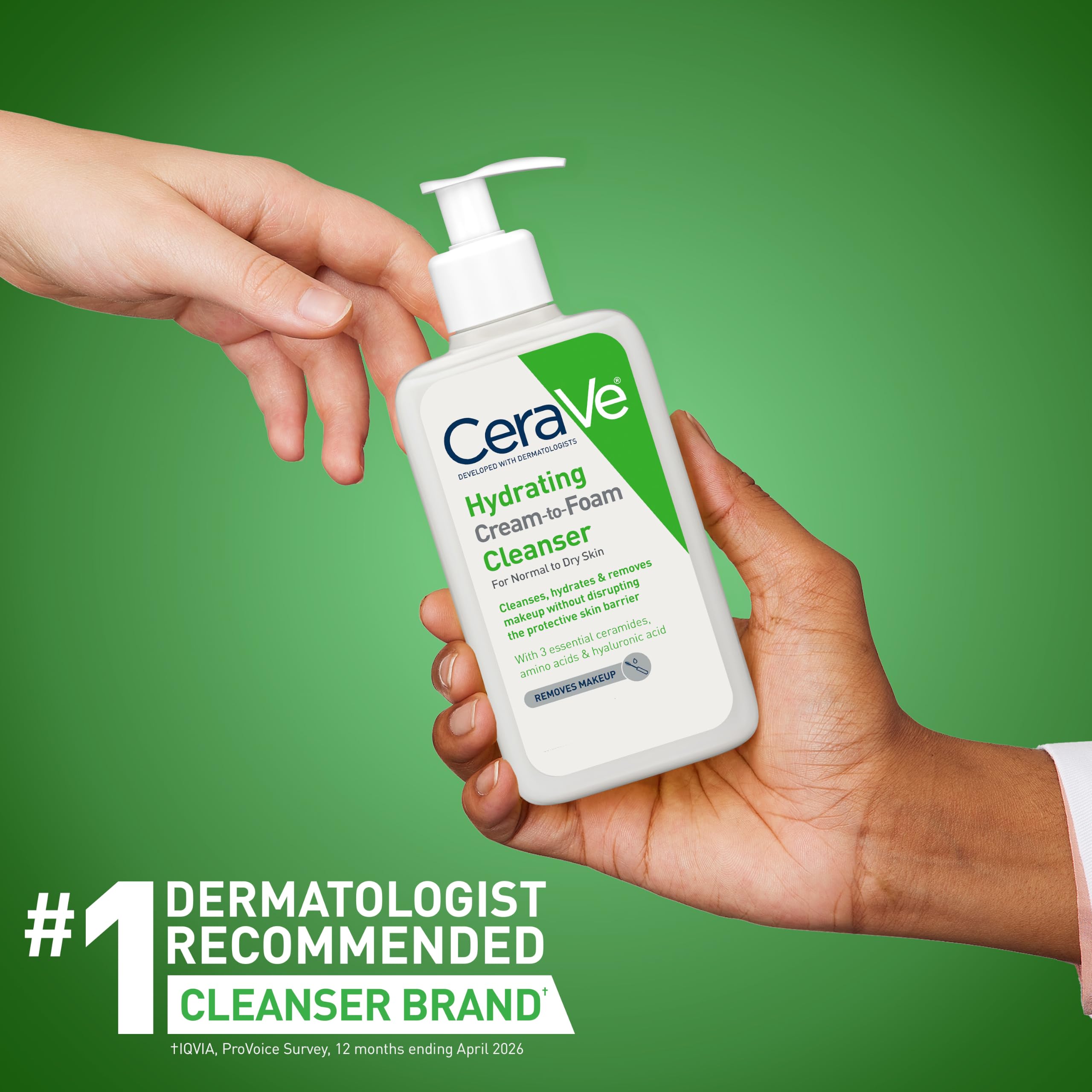 CeraVe Hydrating Cream To Foam Cleanser, Face Wash for Dry Skin - CeraVe Official Product View 4