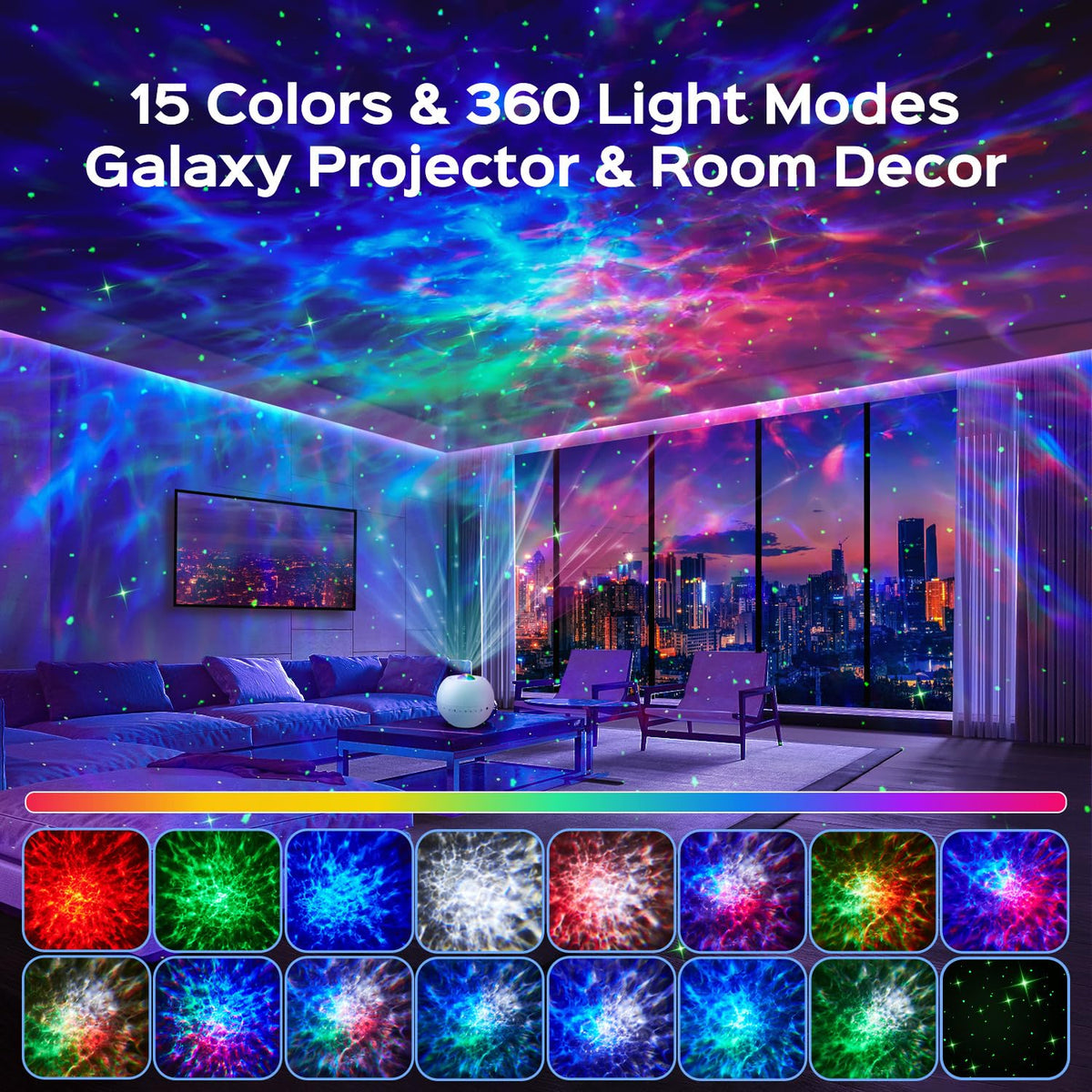One Fire Galaxy Projector 15 Colors Gifts for Girls Women - One Fire Official Imagery - 3
