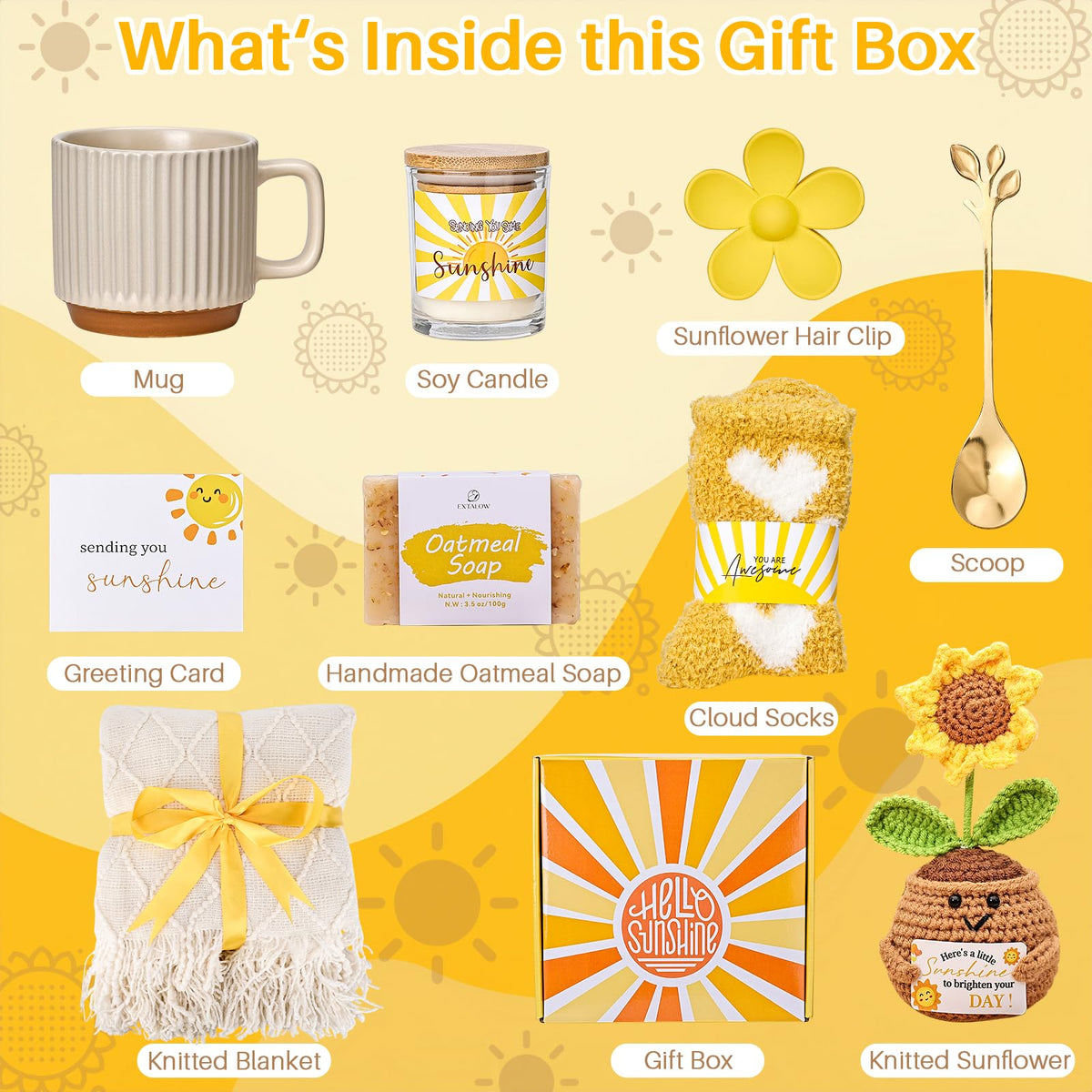 Birthday Gifts for Women Sending Sunshine Sunflower Get Well - EXTALOW Official Imagery - 4