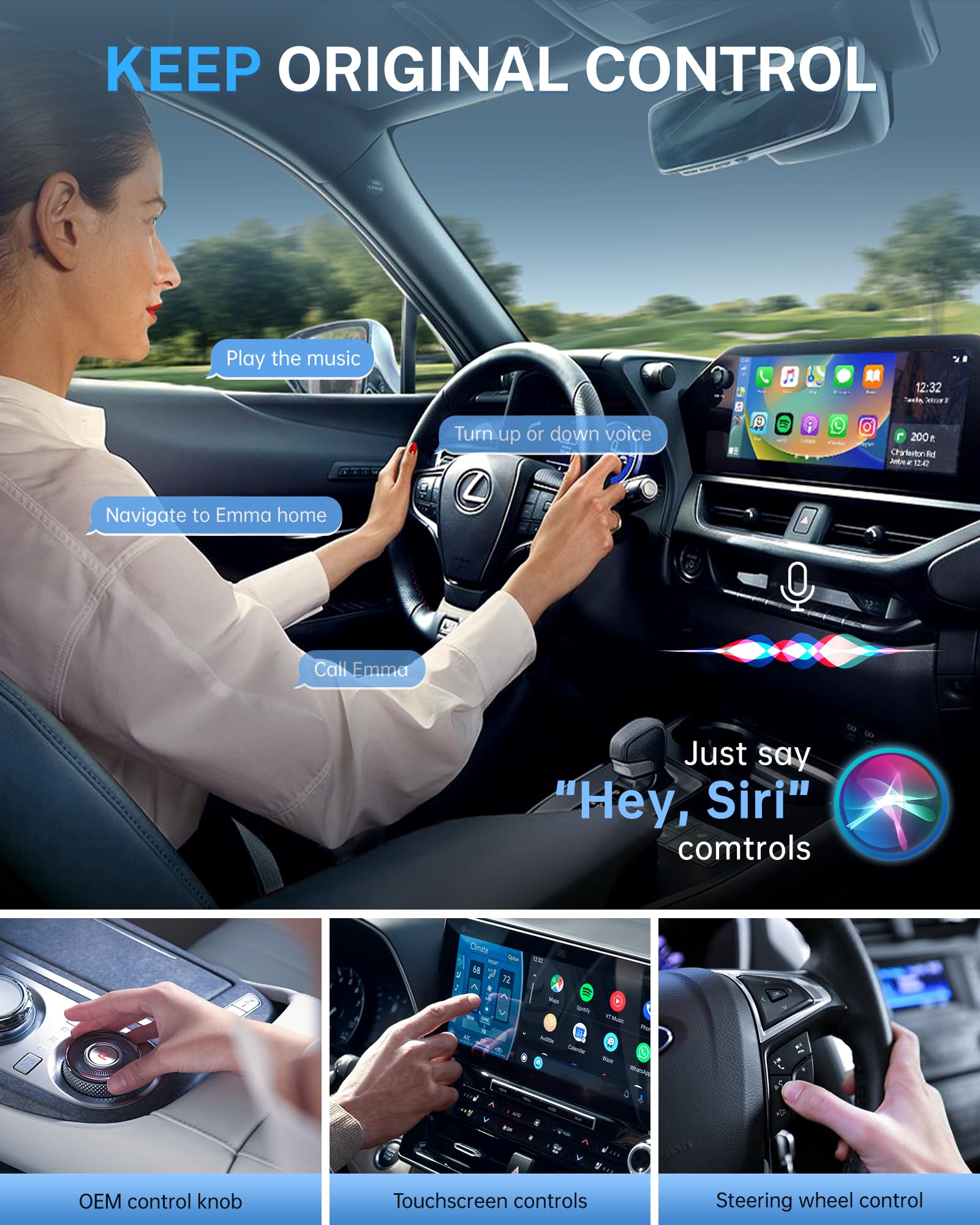 Jemluse Wireless CarPlay Adapter for Apple iPhone - Multi-User Se - Jemluse Official Product View 6