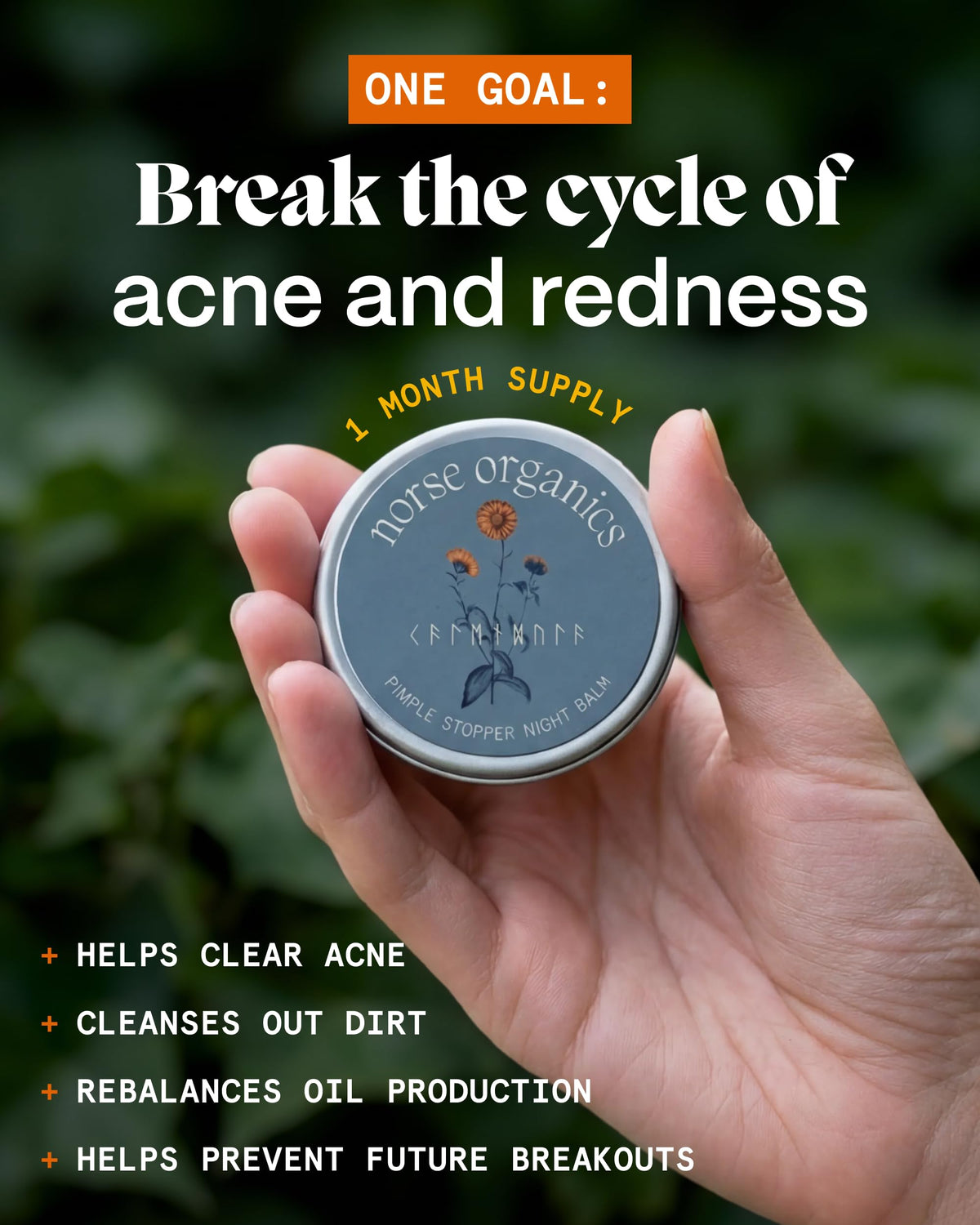 Norse Organics Pimple Stopper Night Balm for Face - Norse Organics Official Imagery - 4