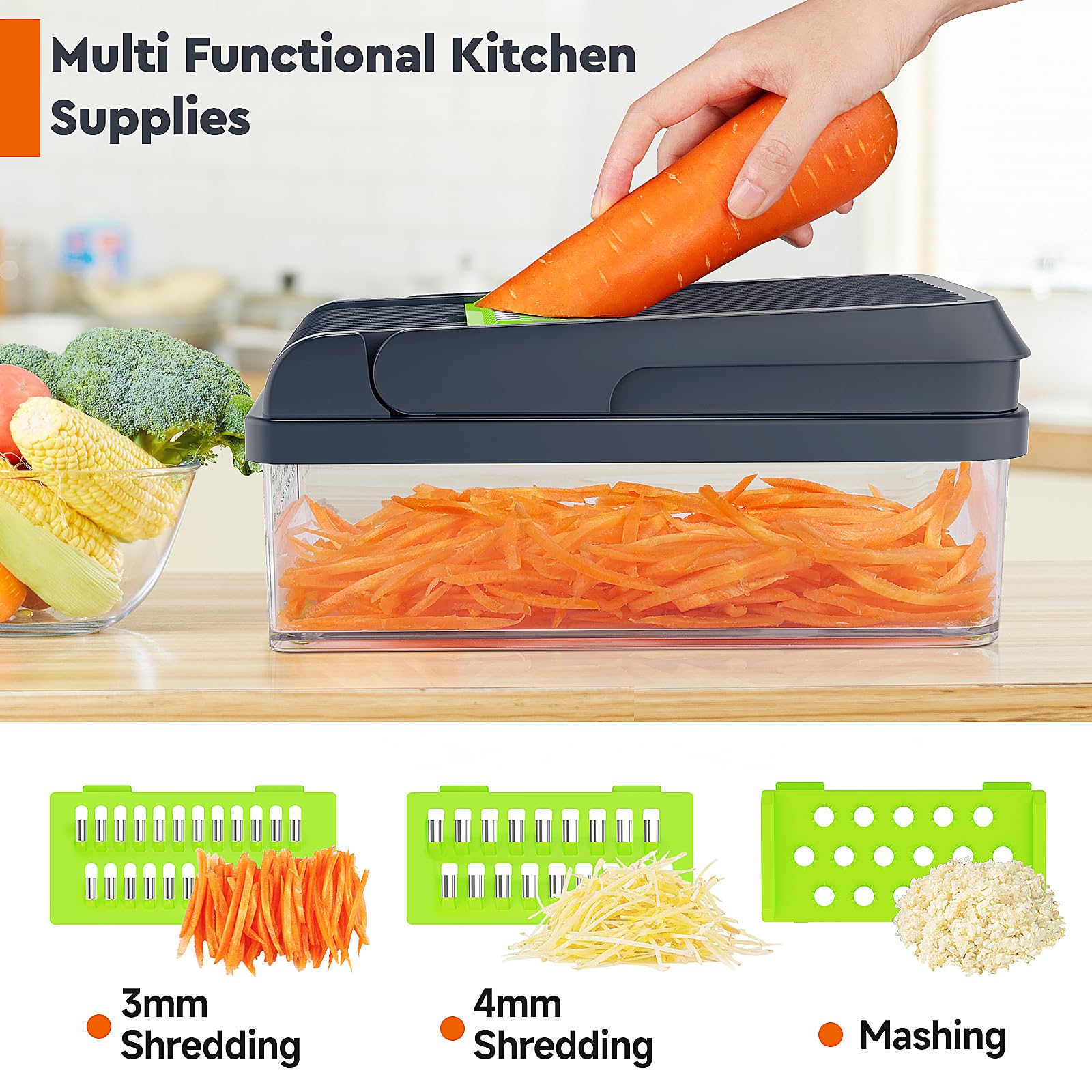 MealHelper 12-in-1 Vegetable Chopper, Food Veggie Chopper With Container - MealHelper Official Product View 5