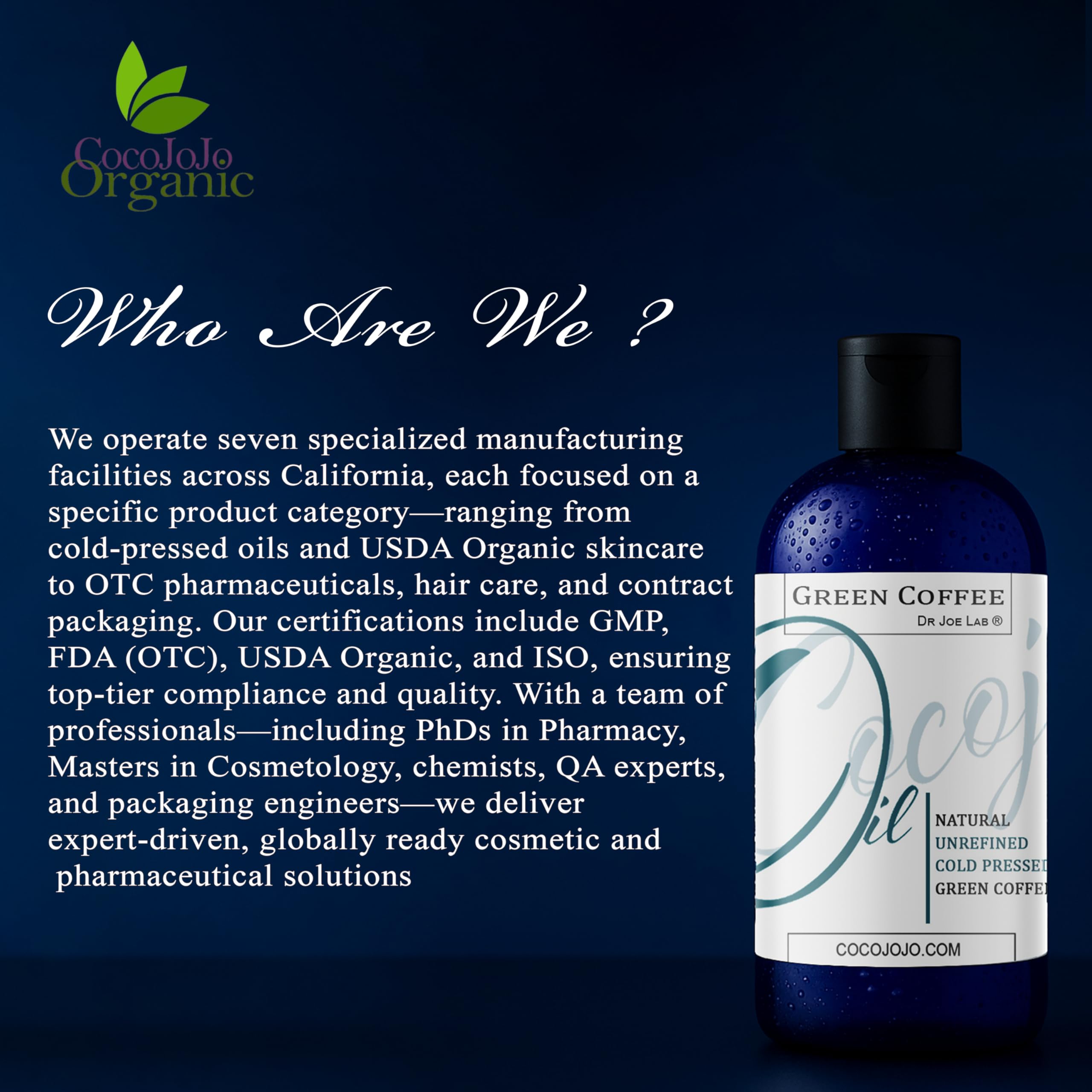 Dr Joe Lab Green Coffee Bean Oil - Pure & Unrefined & Cold Pressed & Non - Dr Joe Lab Official Product View 9