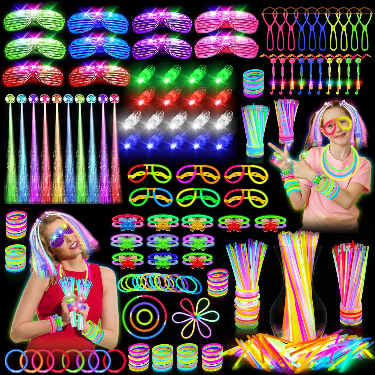 OLUPP Glow In The Dark Party Supplies 264 PCS Light Up - OLUPP Official Imagery - 2