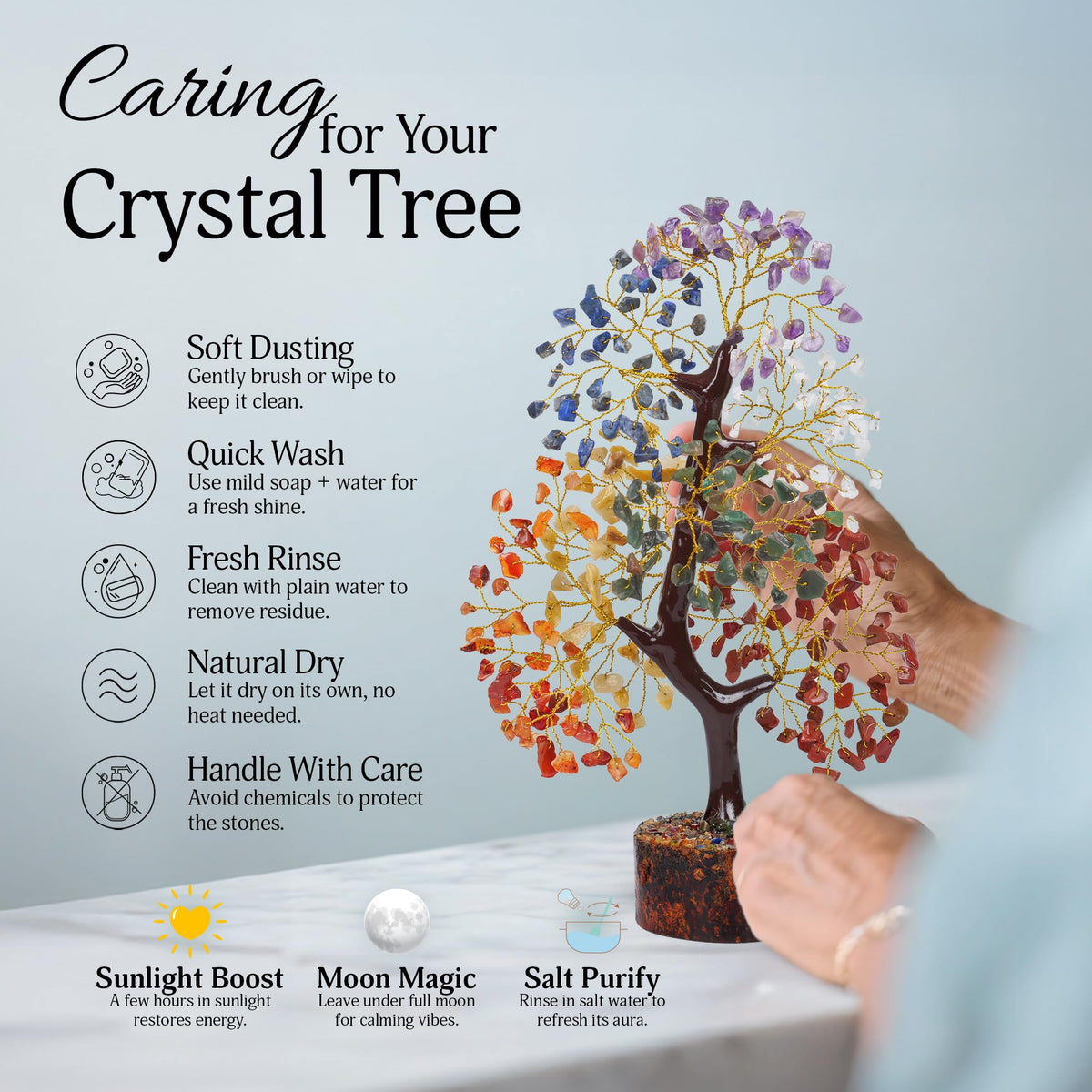 FASHIONZAADI 7 Chakra Crystal Tree of Life Birthday Gifts - FASHIONZAADI Official Imagery - 6