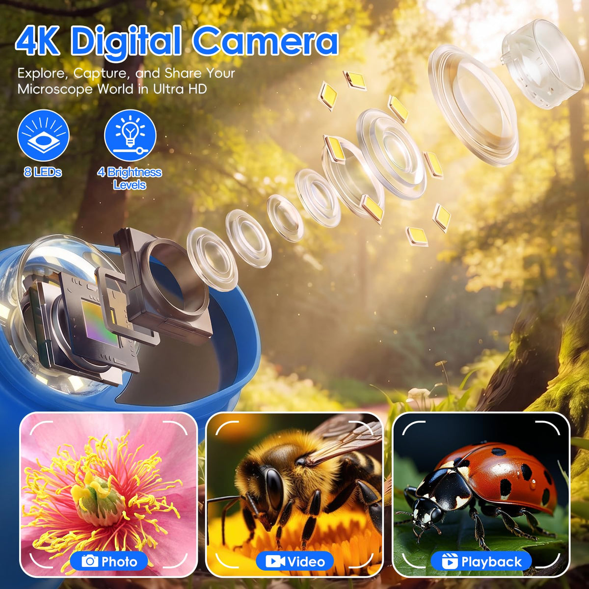 4K 1000X Handheld Digital Microscope for Kids with 2 0 IPS - ASPOVEN Official Imagery - 4