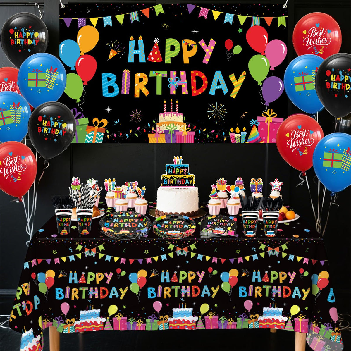Colorful Black Party Decorations - Obussgar Official Imagery - 7