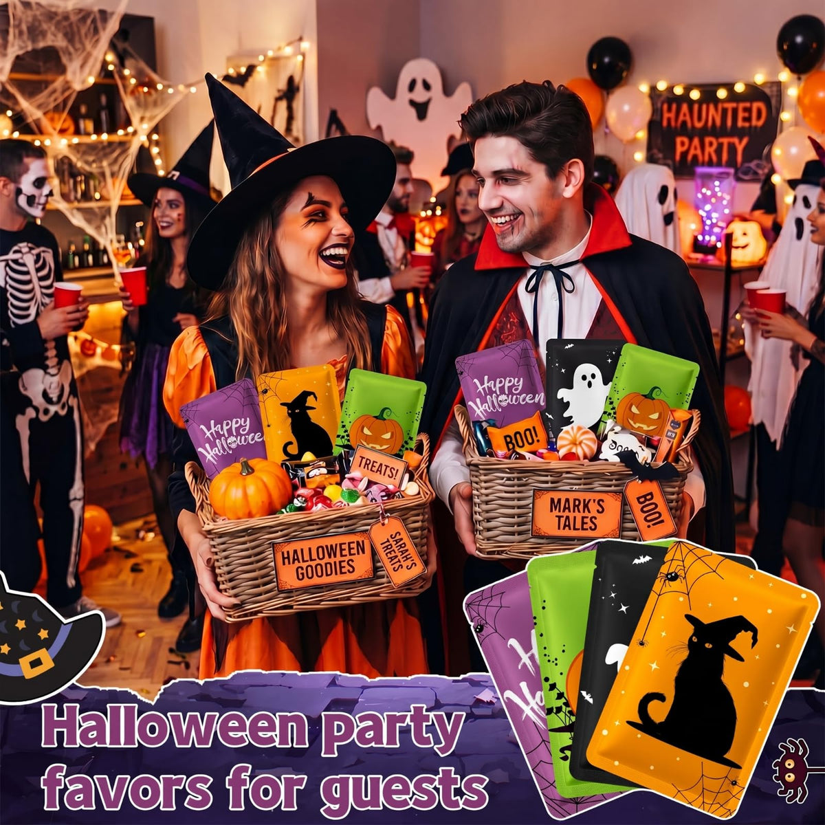 Batiyeer 12 Pcs Halloween Facial Mask Gift Spooky Basket - Batiyeer Official Imagery - 7