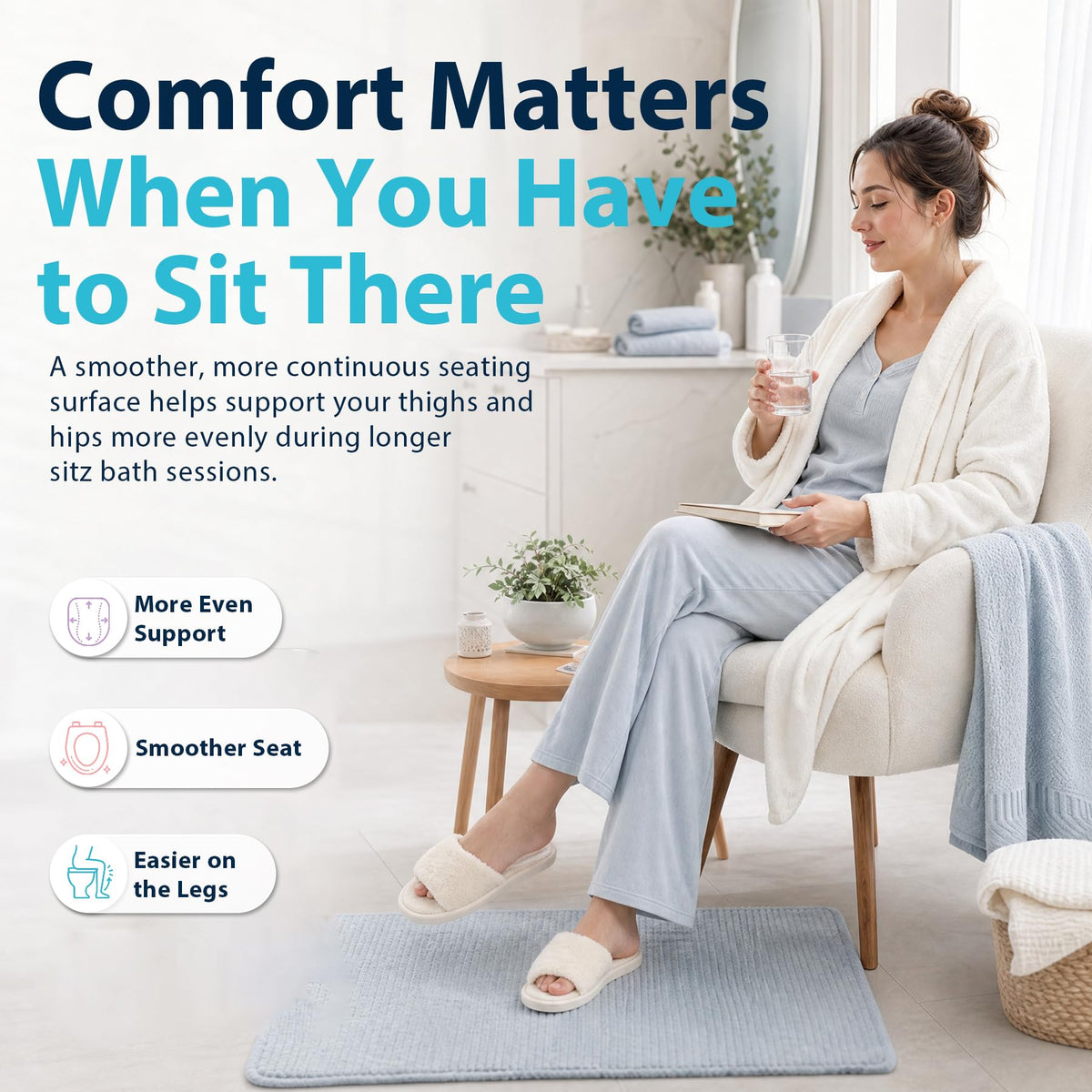 Electric Sitz Bath for Toilet Seat Collapsible Portable - Pochik Official Imagery - 3
