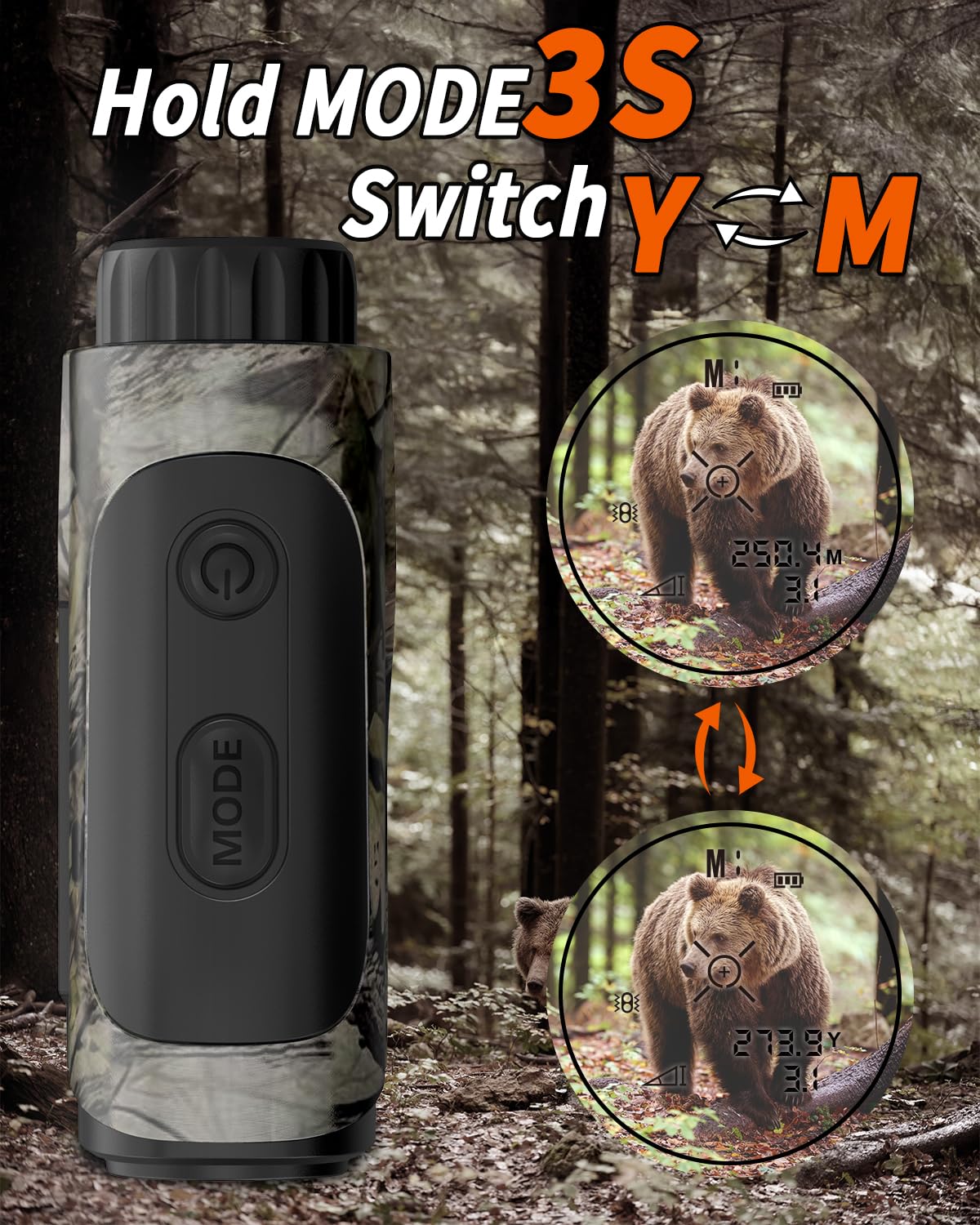 WOSPORTS Hunting Rangefinder 1200 1500 Yards Bow Hunting - WOSPORTS Official Imagery - 8