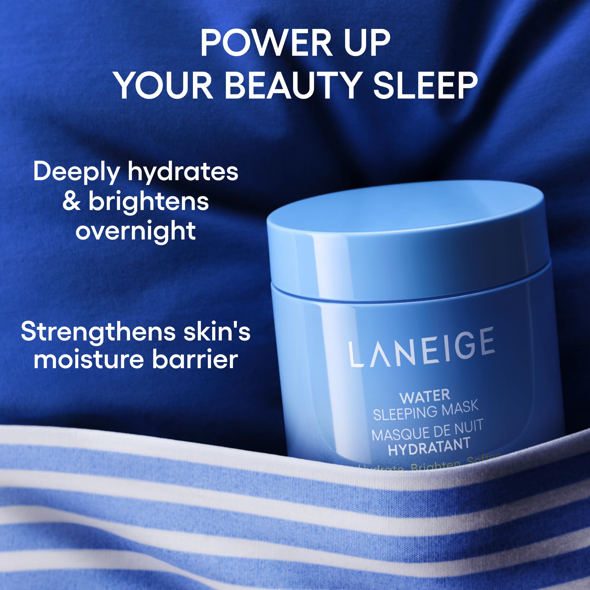 Water Sleeping Mask: Hydrating Korean Overnight Face Mask with Hyaluronic Acid Blend & Niacinamide, for Deep Hydration, Glowing Skin & Barrier Support | Korean Skin Care - Elefair Tech Official Product View 3