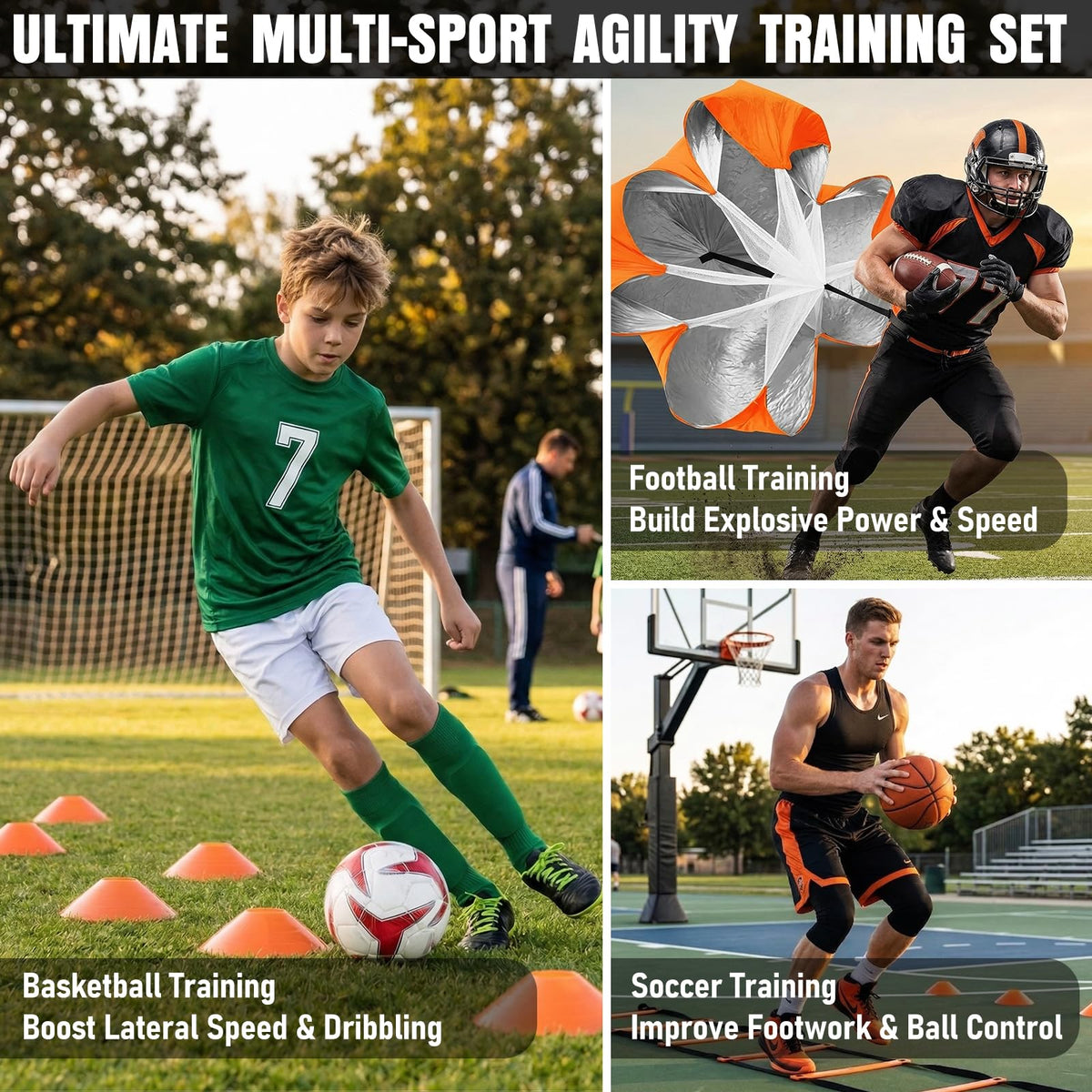 Agility Ladder Agility Speed Training Equipment Set 20ft - MUROZA Official Imagery - 7