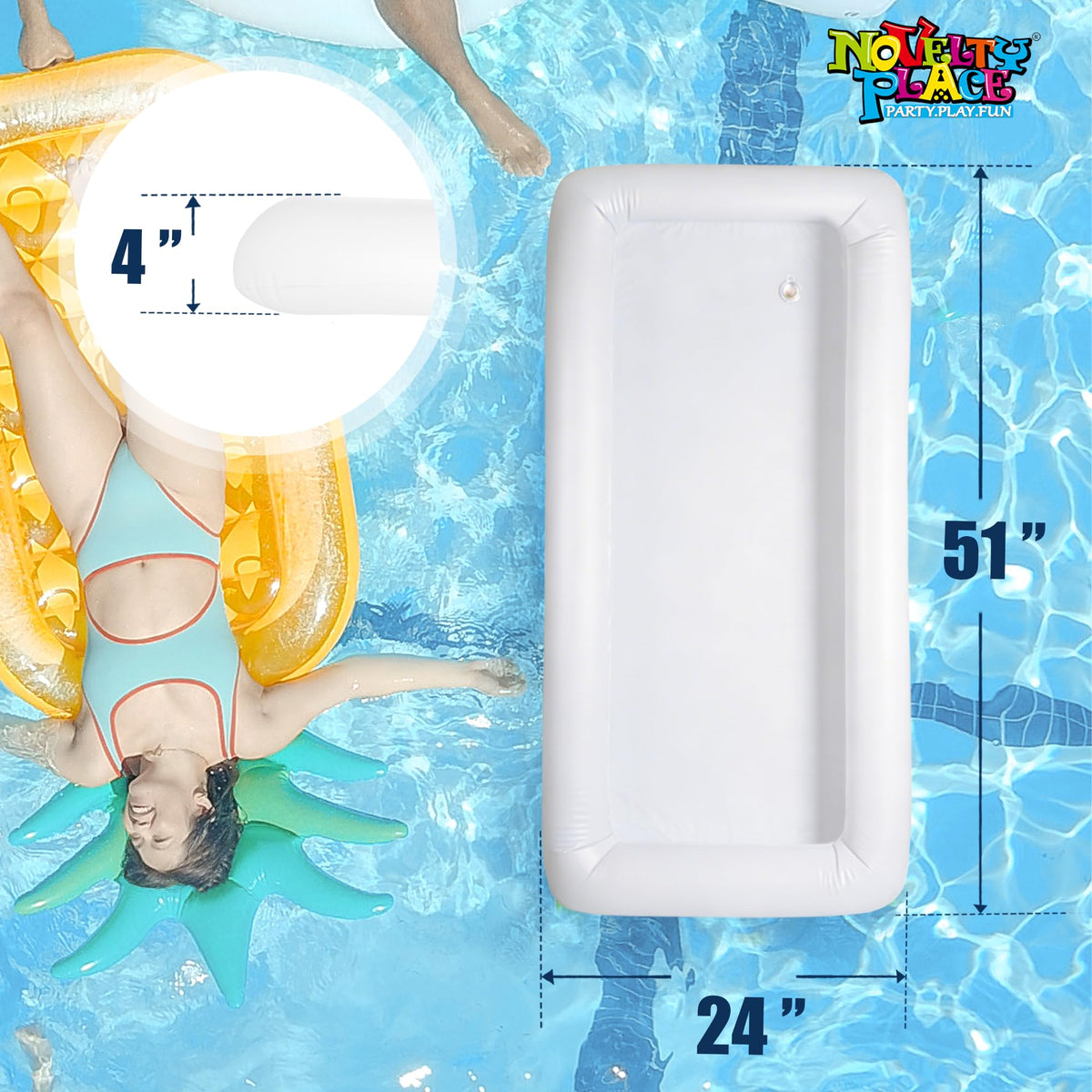 Novelty Place Inflatable Ice Serving Buffet Bar with Drain - Novelty Place Official Imagery - 4