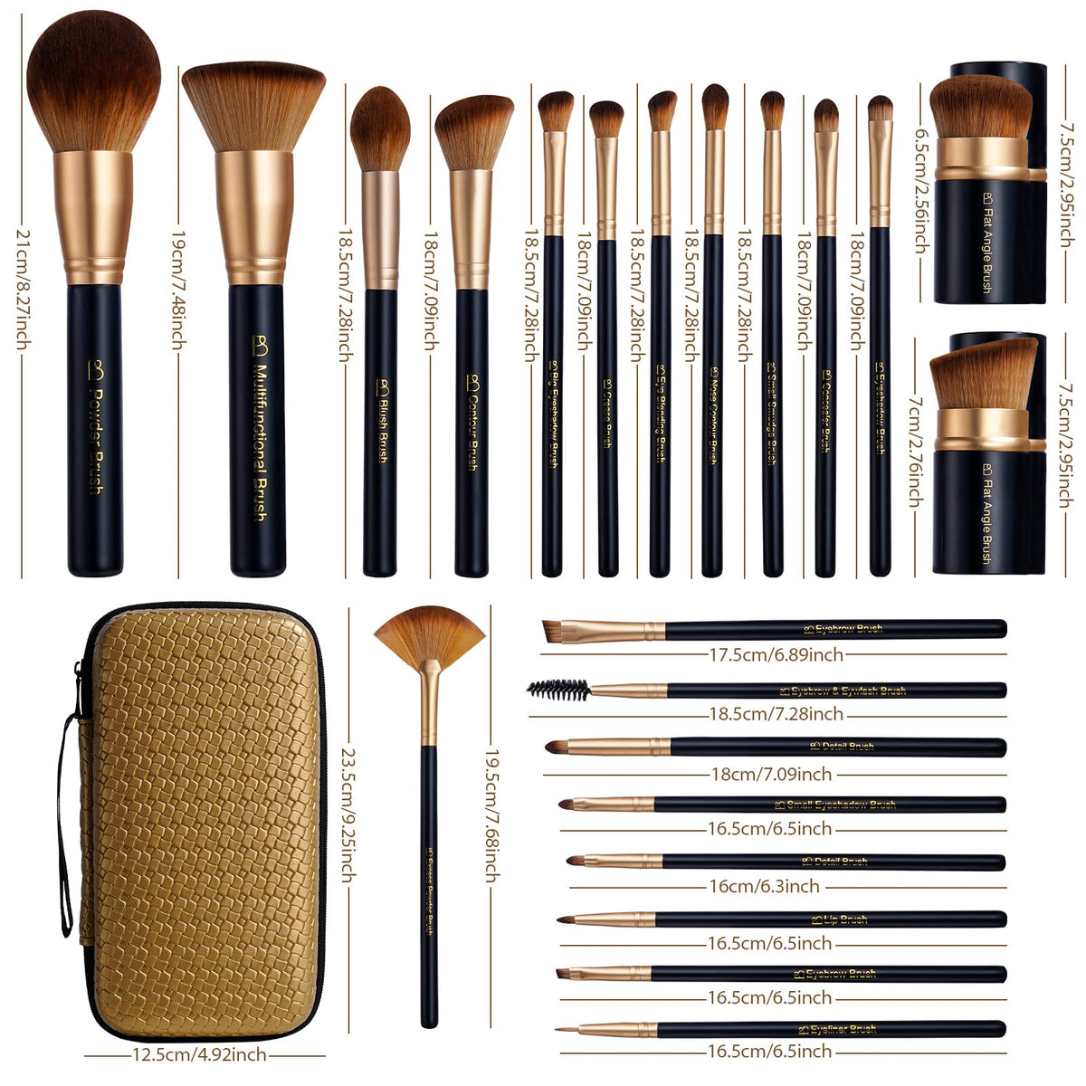 BS MALL Makeup Brushes Set with Kabuki Powder Eyeshadow - BS-MALL Official Imagery - 8
