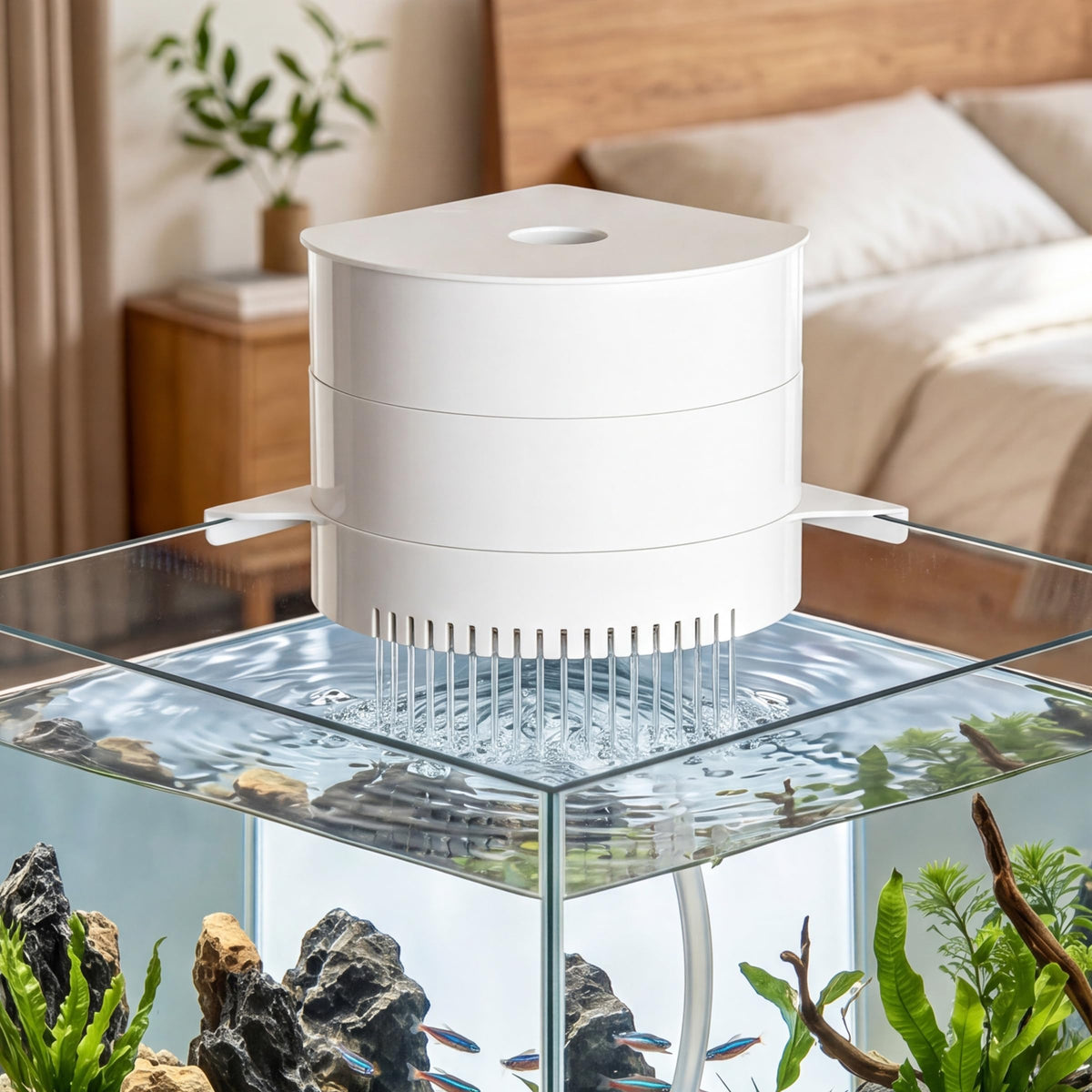3 Tier Corner Aquarium Filter Dry Wet Separation System HOB - NIUZYRO Official Imagery - 1