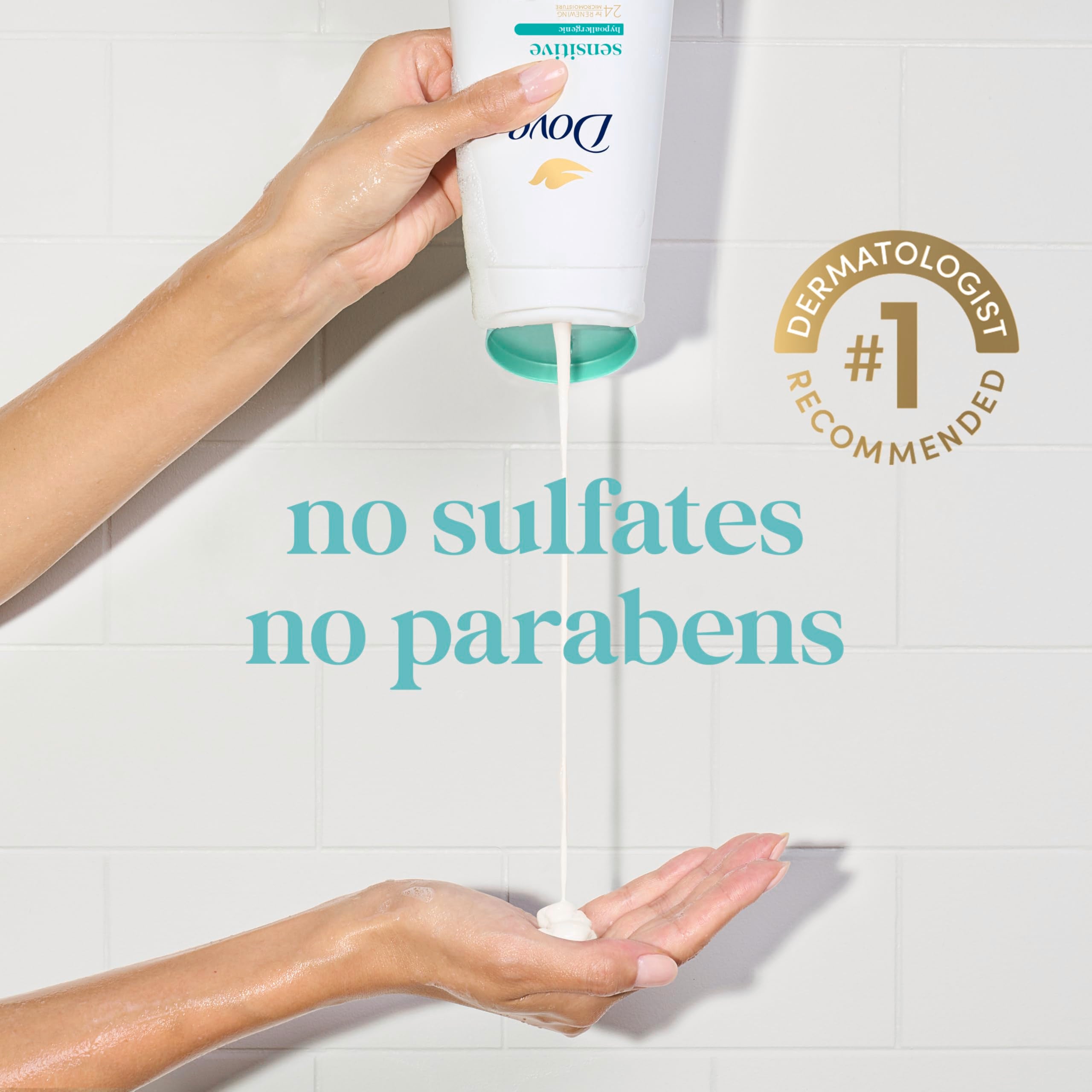 Dove Sensitive Skin Body Wash, 24hr Lotion-Soft Skin, 30.6 oz - Elefair Tech Official Product View 10