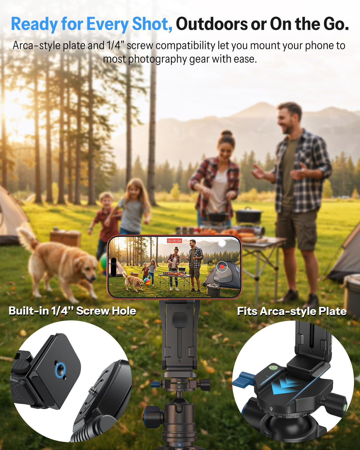 OMOTON TP02 Pro 5 in 1 Magnetic Phone Holder for Vlogging - OMOTON Official Imagery - 5