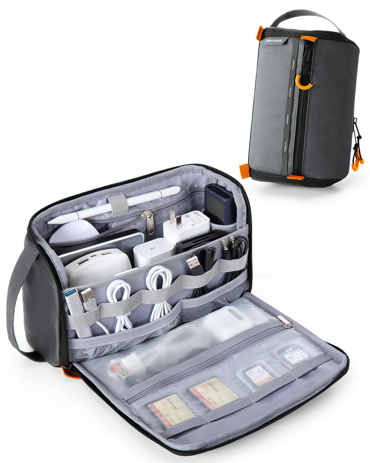 Electronics Organizer Travel Case Tech Bag Charger Pouch - Smasrob Official Imagery - 8