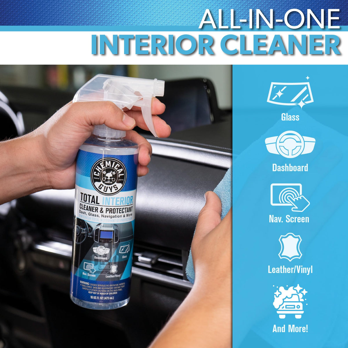 Chemical Guys Total Interior Cleaner Variety Kit New Car - Chemical Guys Official Imagery - 6