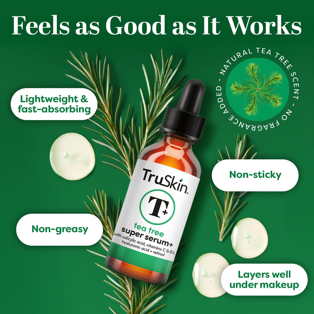 TruSkin Tea Tree Acne Serum with Salicylic Acid Retinol 2 fl - TruSkin Official Imagery - 5