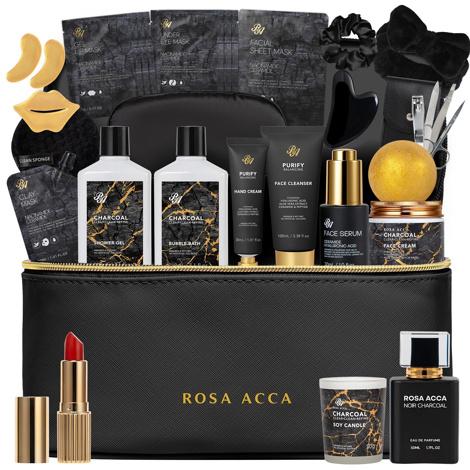 Gifts for Women, Gifts Basket for Women, 25 Pcs Rose Bath &amp; - RA ROSA ACCA