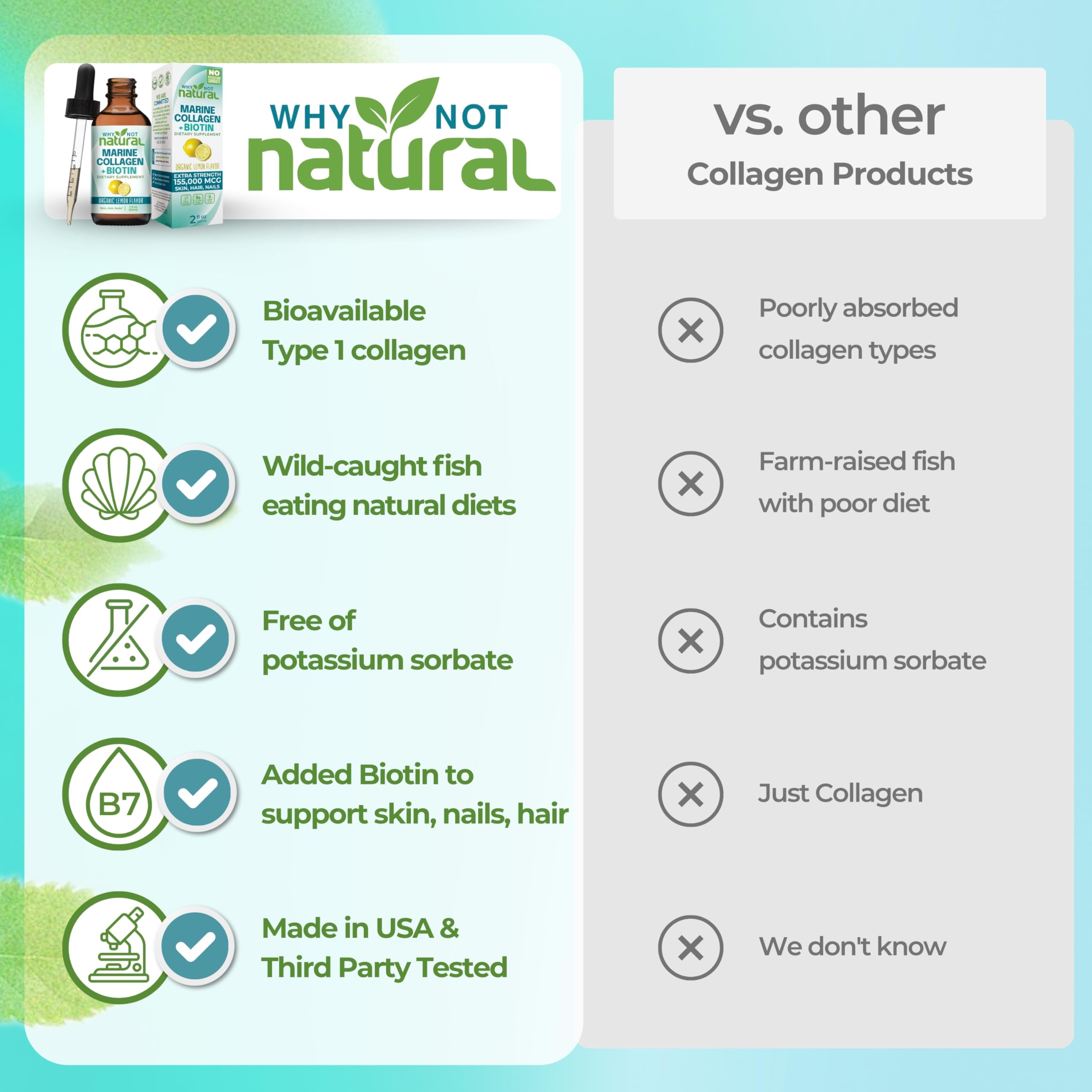 Liquid Collagen Plus Biotin Drops - Why Not Natural Official Imagery - 8